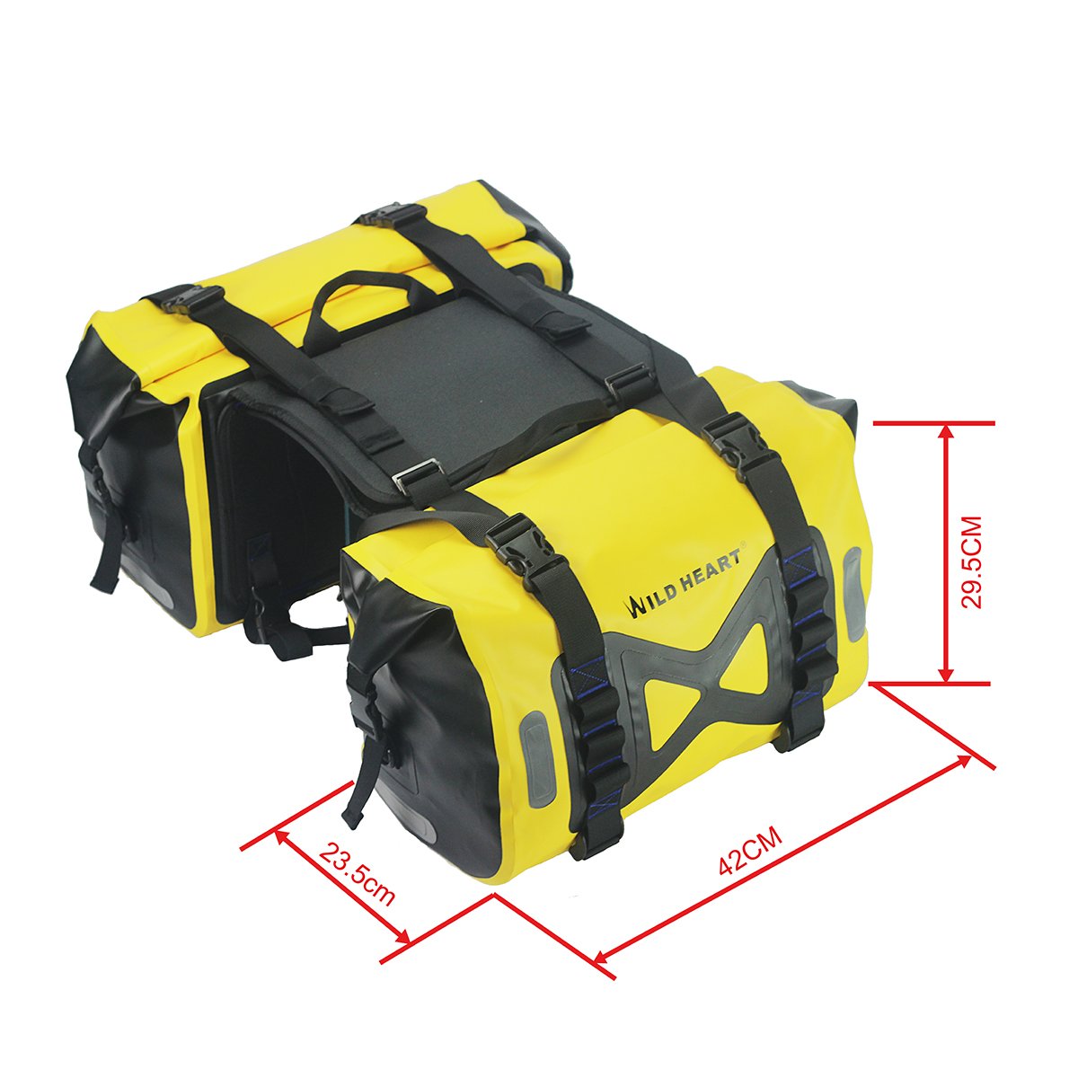 Waterproof Motorcycle Saddlebag 50L - Durable Tank Bag & Side Bag for Adventure Riding, Commuting & Travel - WILD HEART