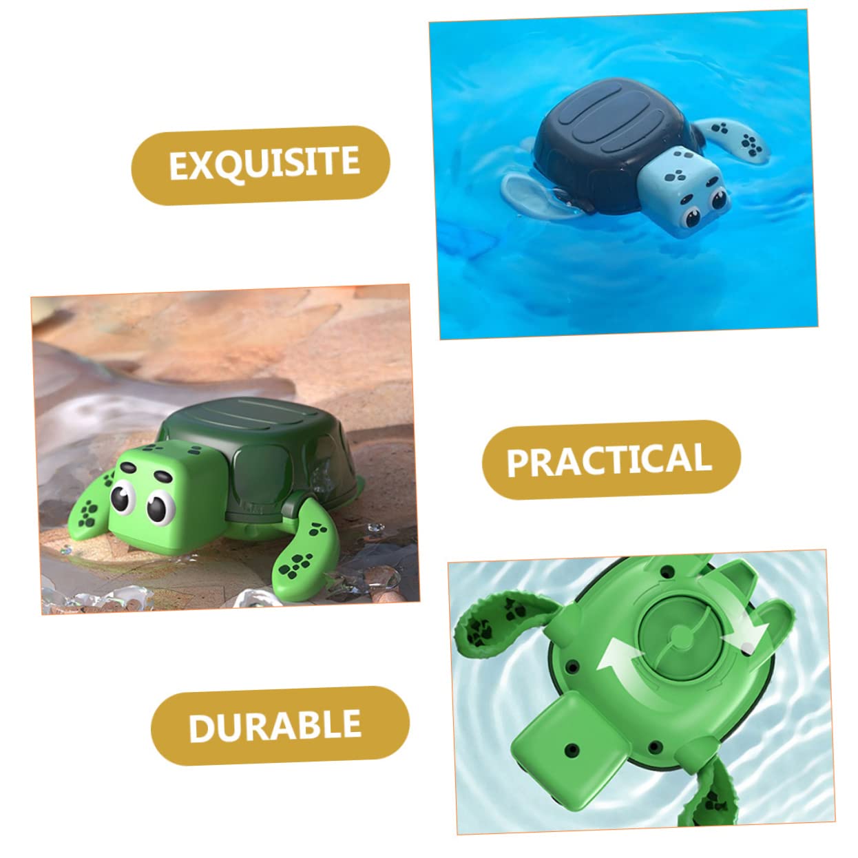 HEMOTON 3-Piece Kids Bath Toys Set - Floating Water Play Toys for Toddlers & Babies - Fun Bathtub Toys for Boys & Girls - BPA-Free Plastic Bath Time Toys for Indoor & Outdoor Water Play