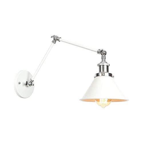 YBright Loft Style Edison Wall Lamp - Adjustable Swing Arm Industrial Lighting Fixture with E27 Base, Vintage Retro Design for Living Room, Bedroom & Office Decor