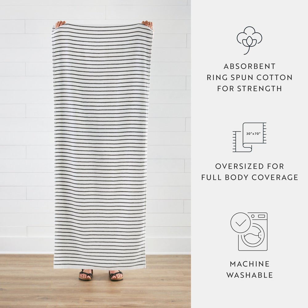 Premium 100% Cotton Cabana Beach Towel Set (2 Pack) - Soft, Absorbent & Quick-Drying for Pool, Beach & Spa Use