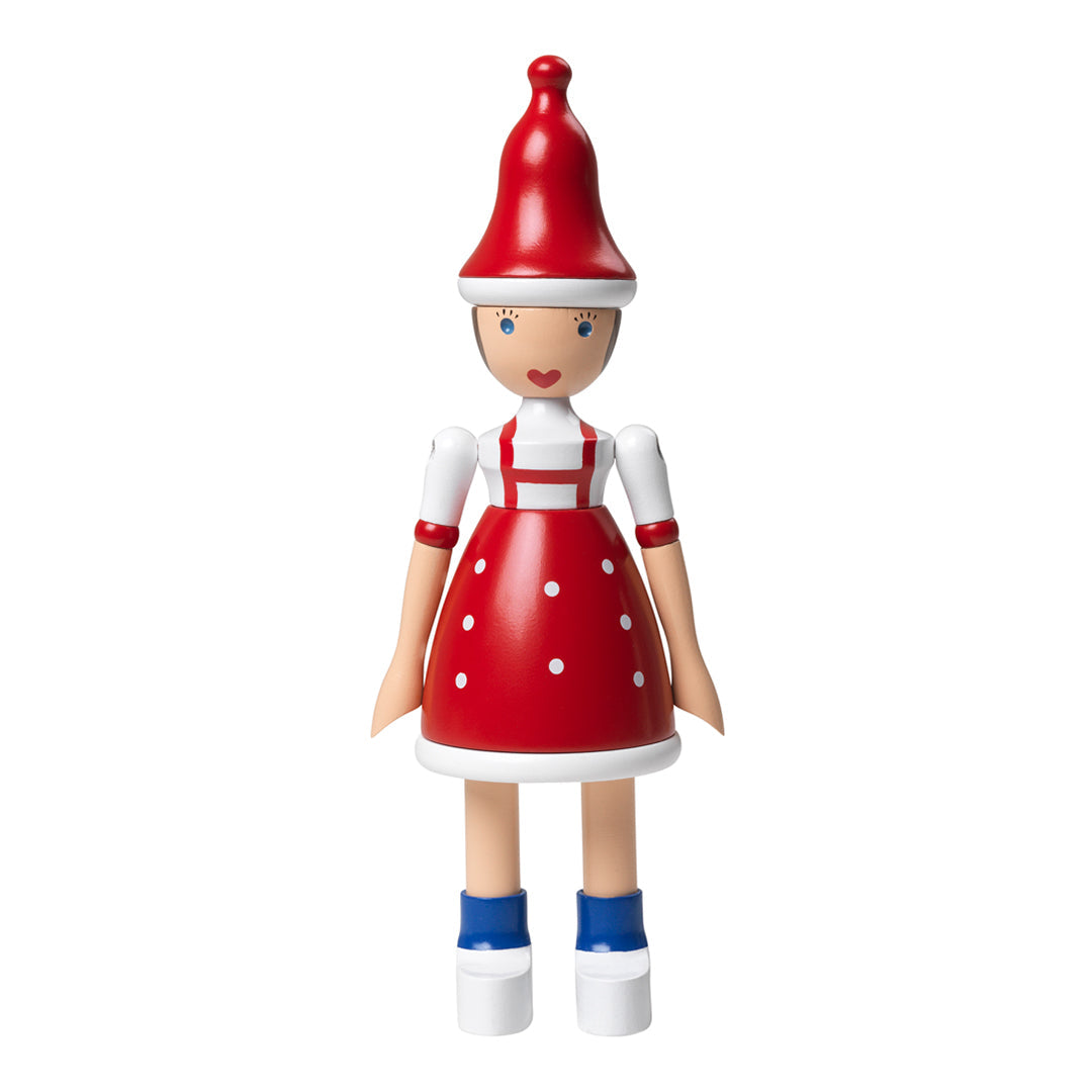 Christmas Lisa Figurine - Handmade Holiday Decor for Tree, Mantel & Gifts | Perfect for Christmas Village Displays & Festive Home Decor