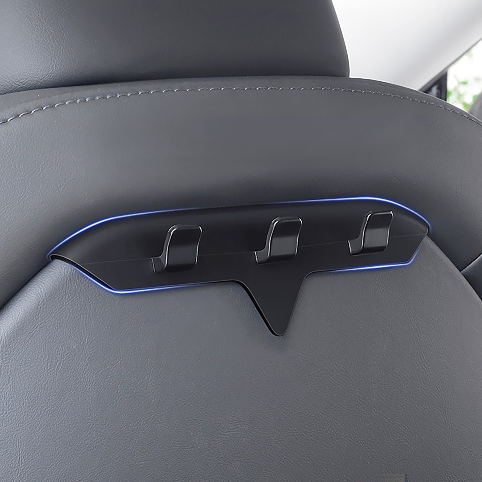 Universal Backseat Phone & iPad Holder Mount with Multi-Purpose Hooks for Tesla Model S/3/X/Y - Perfect for Road Trips, Family Travel & In-Car Entertainment