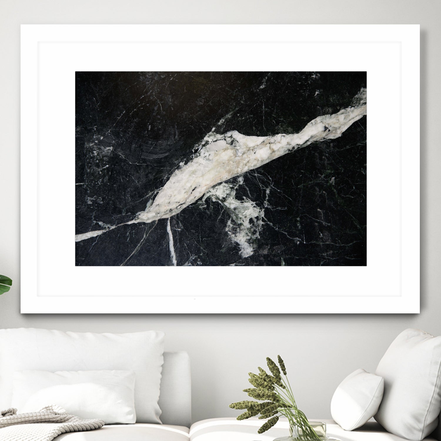 Black Marble Glam #2 - Elegant Marble Texture Wall Art for Home & Office Decor | Perfect for Living Room, Bedroom, or Workspace