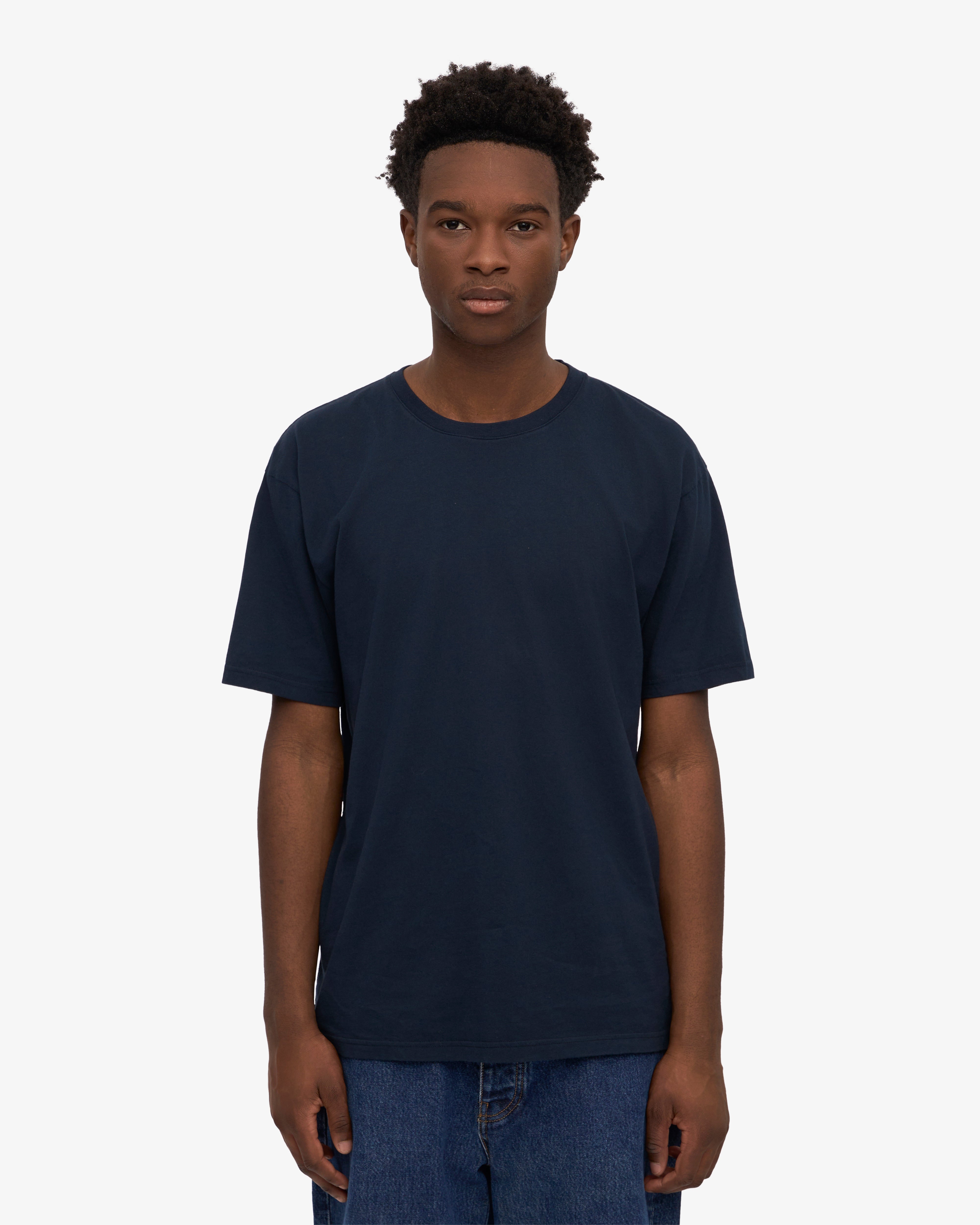 Classic Organic Cotton T-Shirt for Men & Women - Soft, Breathable Navy Blue Tee - Perfect for Casual Wear, Gym & Everyday Outfits