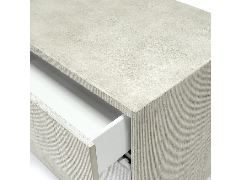 Shoreline Whitewashed Three-Drawer Nightstand - Stylish and Functional Bedside Table for Bedroom, Living Room, or Guest Room