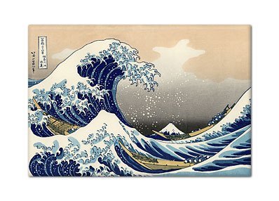 Hokusai The Great Wave off Kanagawa Wooden Fridge Magnet - Japanese Art Decor for Kitchen, Office & Travel