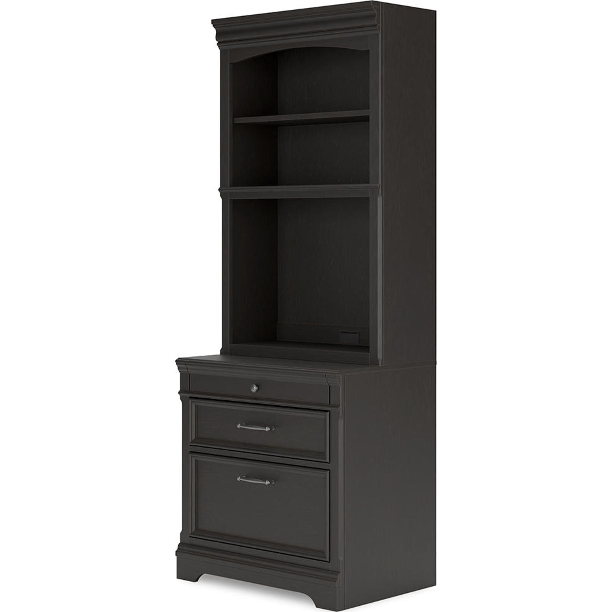 Beckincreek Black Bookcase - Modern Wooden Bookshelf for Home, Office & Library | Stylish Storage Solution for Books, Decor & More