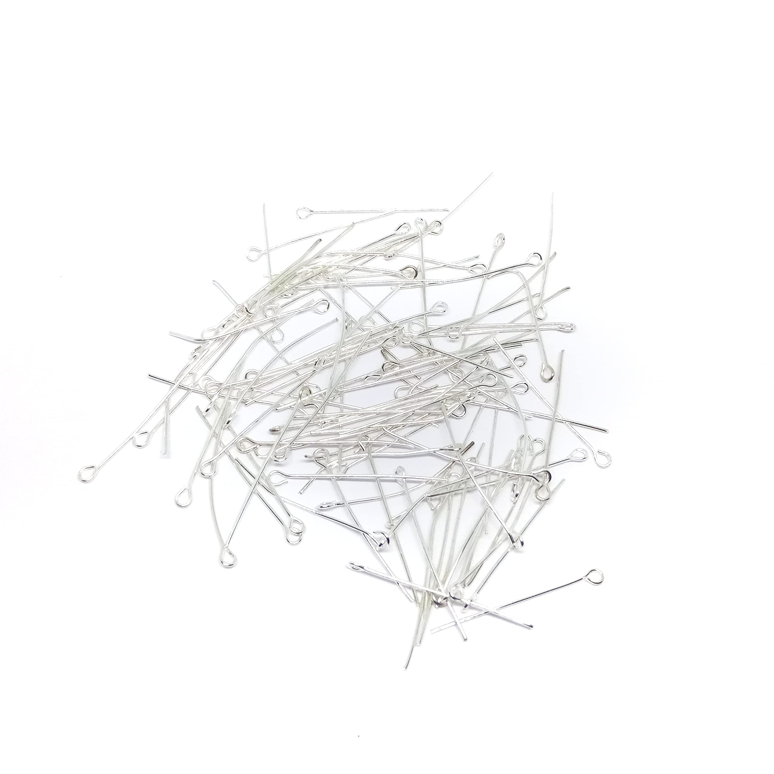 200-Piece Eye Pins Combo for Bead Jewelry Making - 100 Gold & 100 Silver Eye Pins - Perfect for DIY Earrings, Necklaces, and Bracelets - Essential Jewelry Making Supplies for Crafters