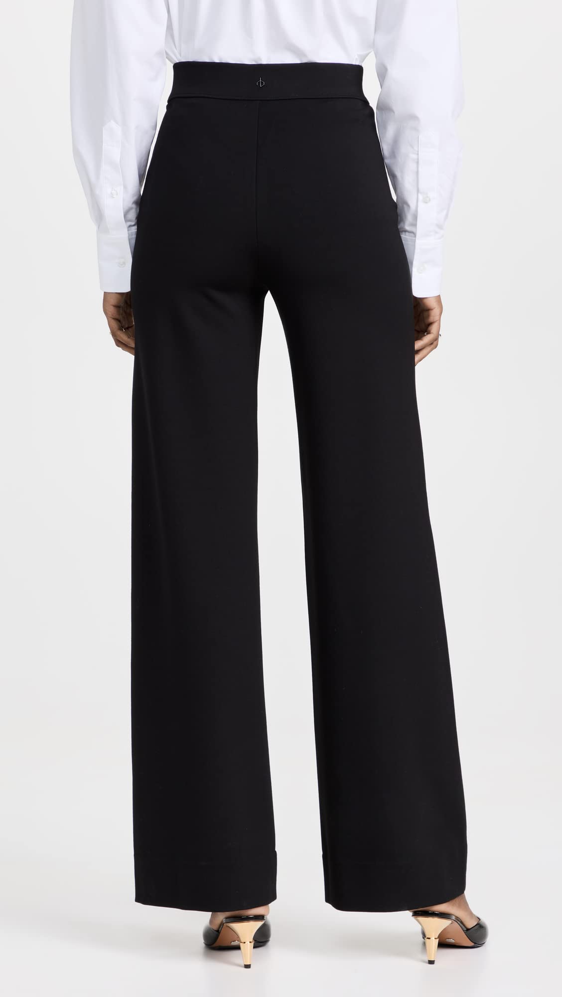 Rag & Bone Women's Irina Ponte Wide Leg Pants - High Waisted Stretch Trousers for Work & Casual Wear | Comfortable Office Pants & Weekend Outfit