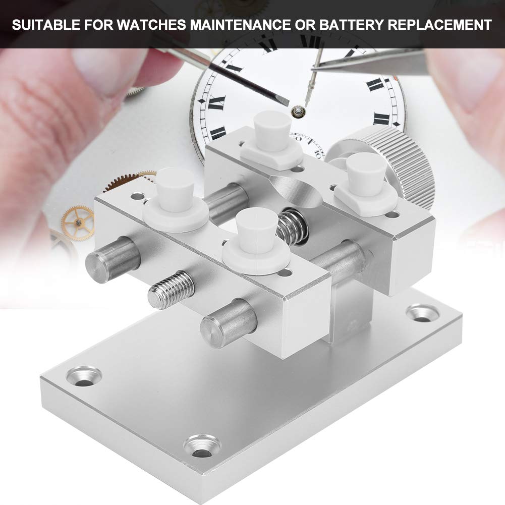 Professional Watch Vise Tool - Adjustable Metal Watch Case Holder with Opener, Press Closer & Strap Remover - Perfect for Watch Repair, Movement Maintenance & Watchmaking - Ideal for Jewelers, Hobbyists & Professional Watchmakers