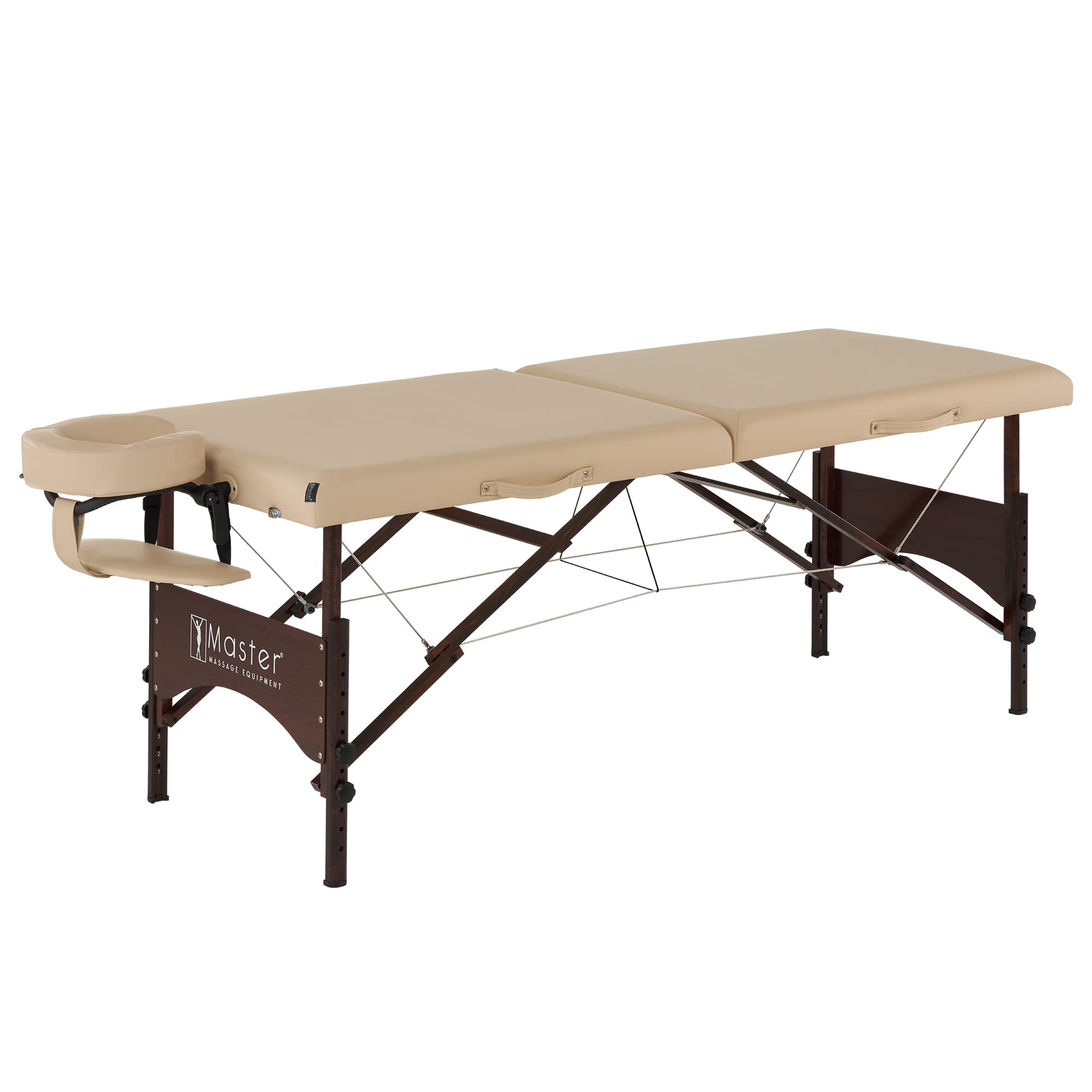 Premium Portable Massage Table with Carrying Case - Adjustable Height Folding Massage Bed for Home, Spa & Professional Use - Cream Color (Model 18075) | Perfect for Therapists, Chiropractors & Home Relaxation
