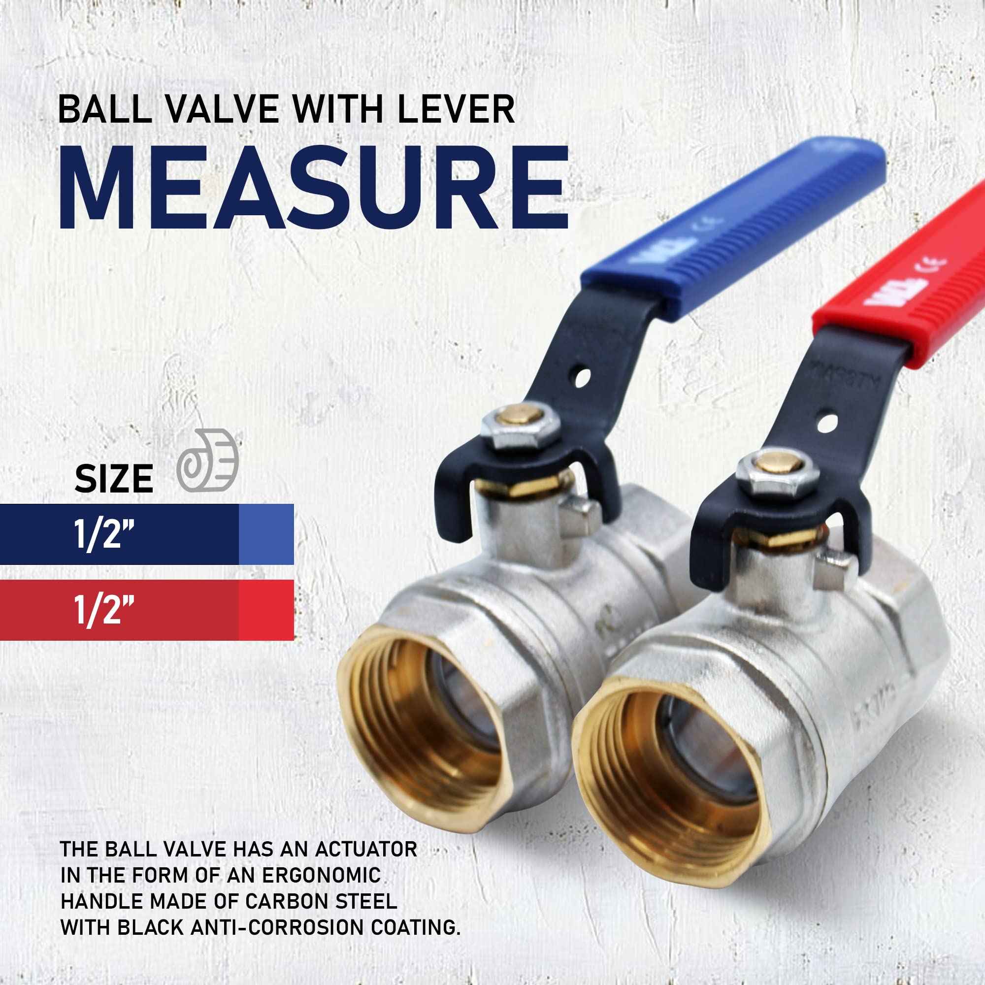DOJA Barcelona | 2-Piece Ball Valve Lever Handle | 1/2