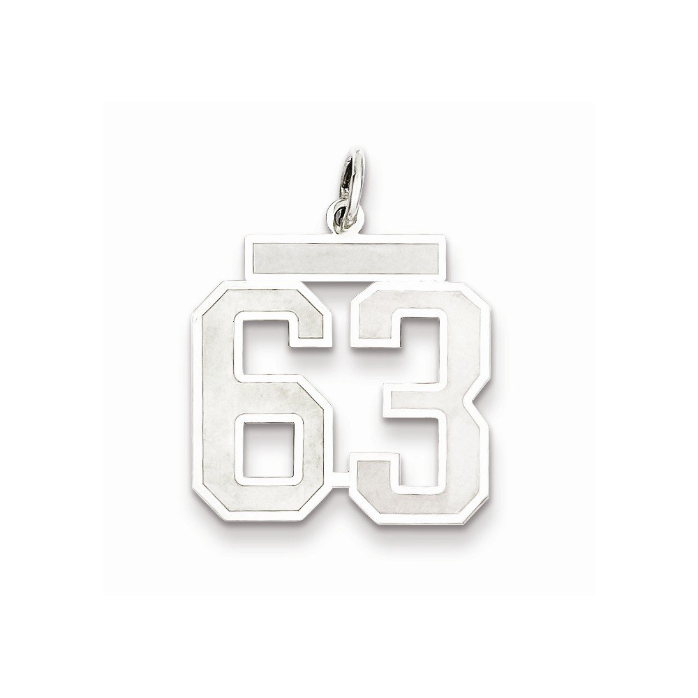 Sterling Silver Medium Satin Number 0 Charm - Elegant Jewelry for Birthdays, Anniversaries & Special Occasions | Perfect Gift for Women & Girls