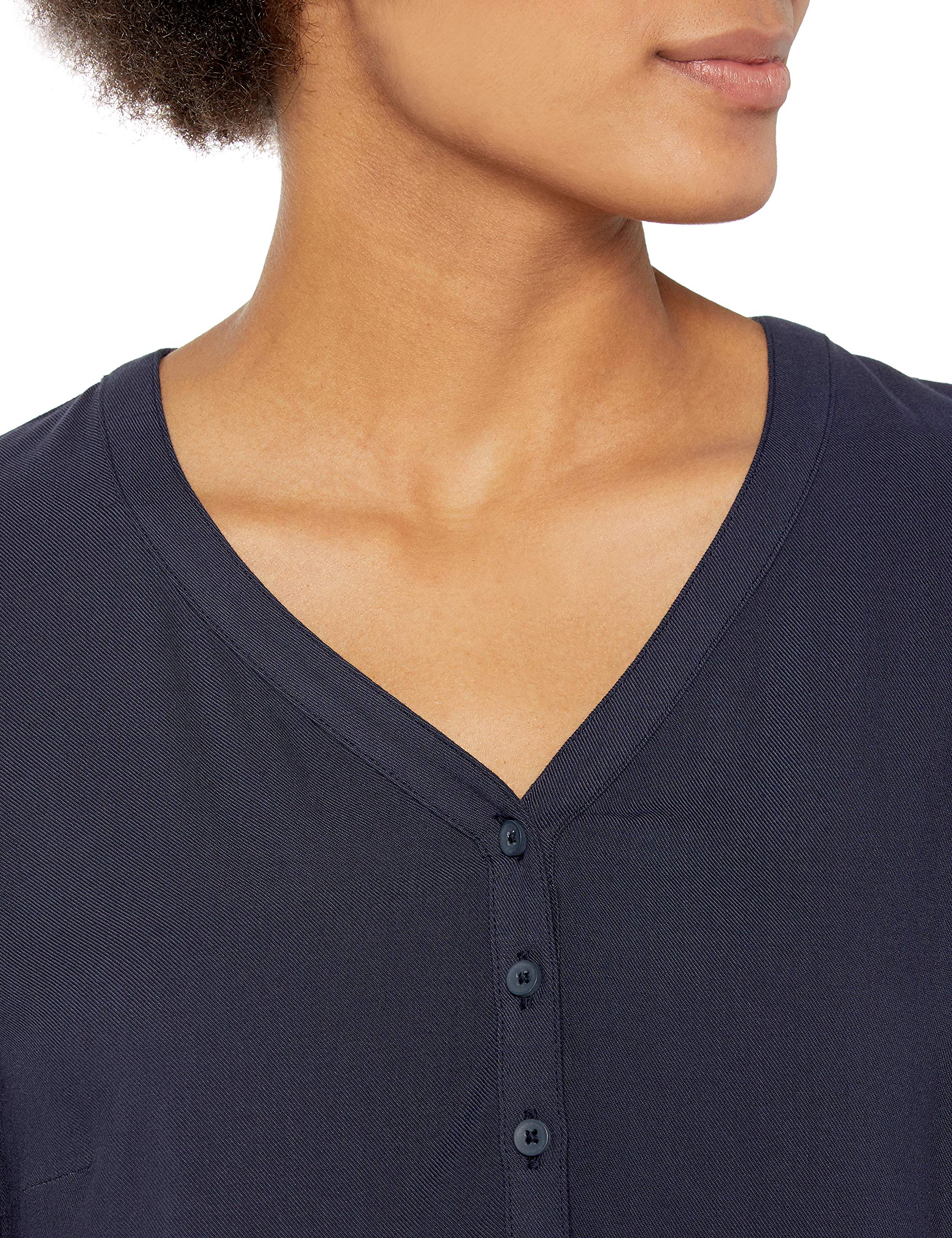 Amazon Essentials Women's 3/4 Sleeve Button-Down Popover Shirt - Casual Office Wear & Spring Outfits for Women