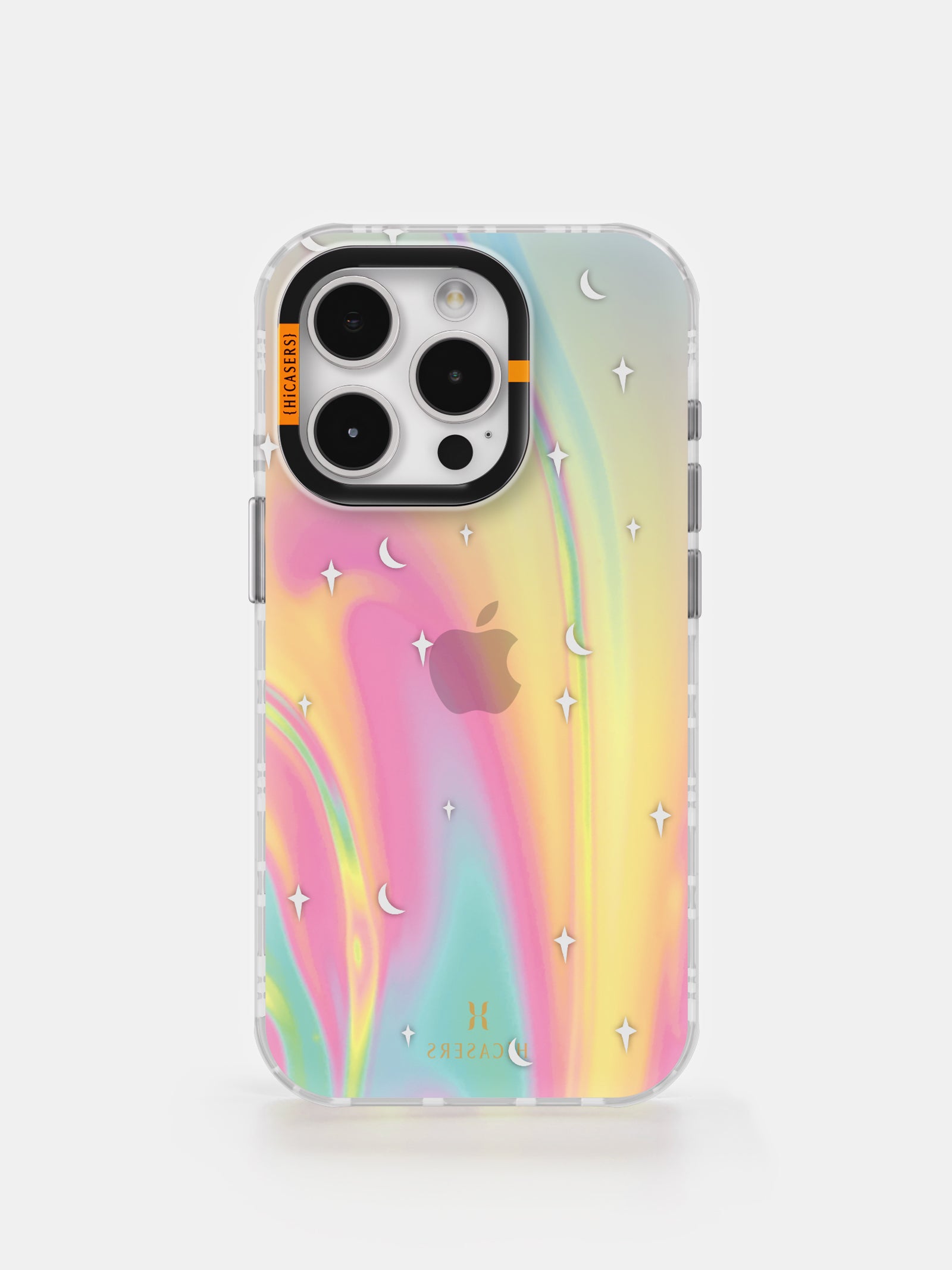 Flowing Energy Iridescent Mirror Phone Case - Yellow | Shatterproof Protective Cover for iPhone & Samsung | Perfect for Parties, Concerts & Everyday Glam