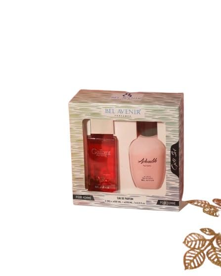 BEL AVENIR Long Lasting Eau De Perfume Gift Set - GALLANT & ADORABLE Fragrances for Men & Women | Perfect for Romantic Dates, Special Occasions & Everyday Luxury