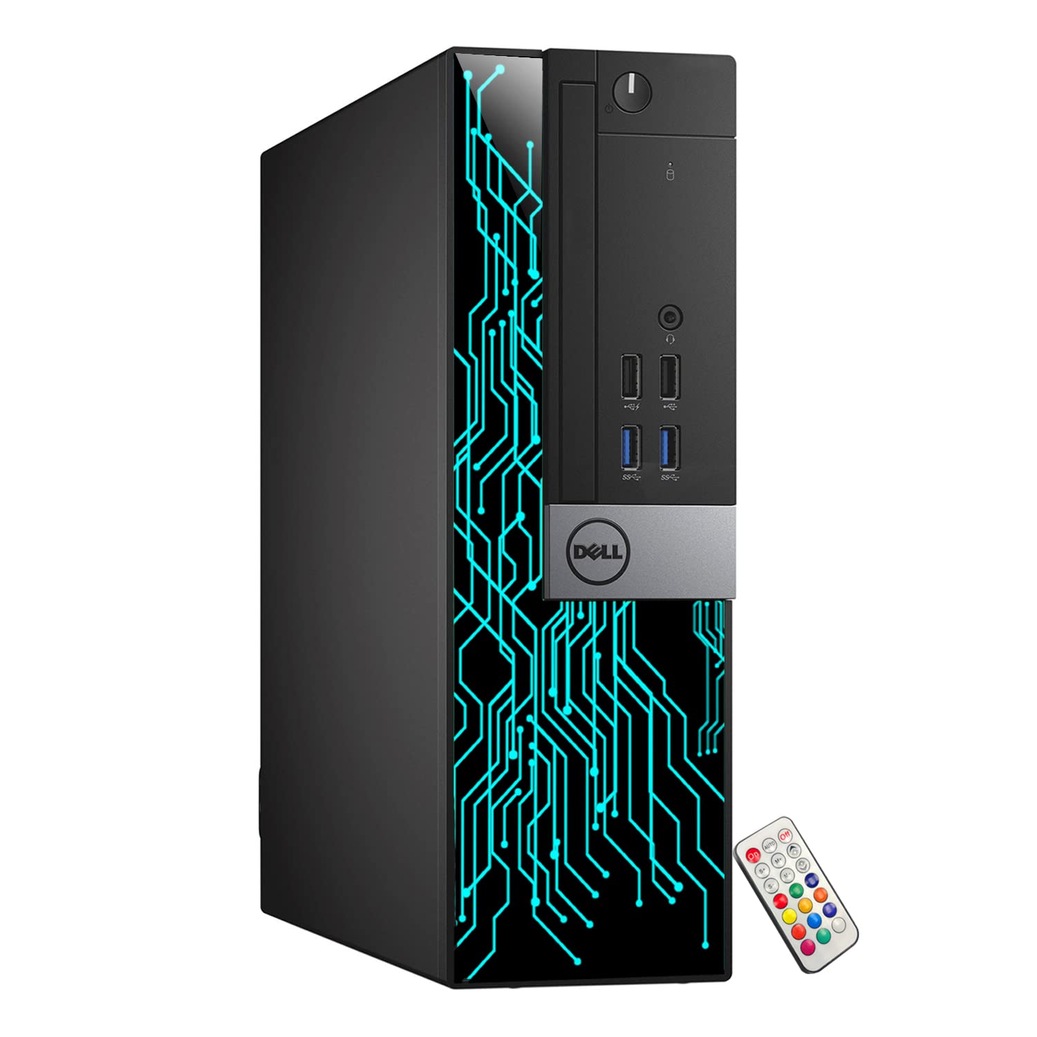 Refurbished Dell OptiPlex SFF Gaming PC - Intel Core i5-6500, 8GB RAM, 512GB SSD, Windows 10 Pro, RGB Lighting, WiFi, Includes Keyboard & Mouse - Perfect for Home Office, Gaming & Multimedia Workstations