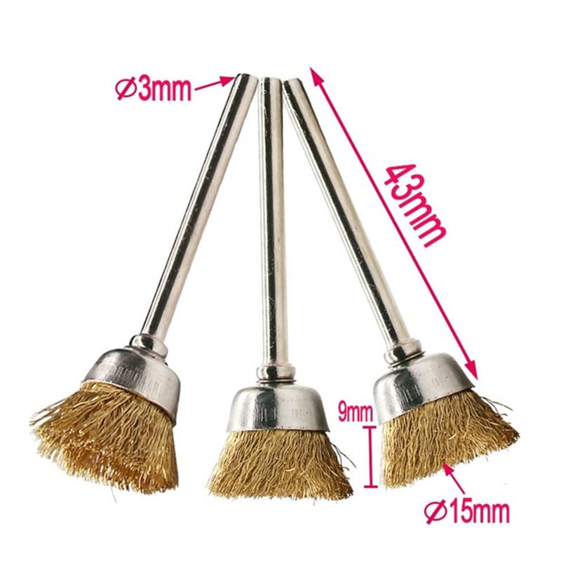 9 Pcs Copper Wire Brushes Set - Heavy Duty Metal Cleaning Brushes for Rust Removal, Polishing & Grinding - Compatible with Rotary Tools, Angle Grinders & Drills - Perfect for Automotive, Metalworking & DIY Projects