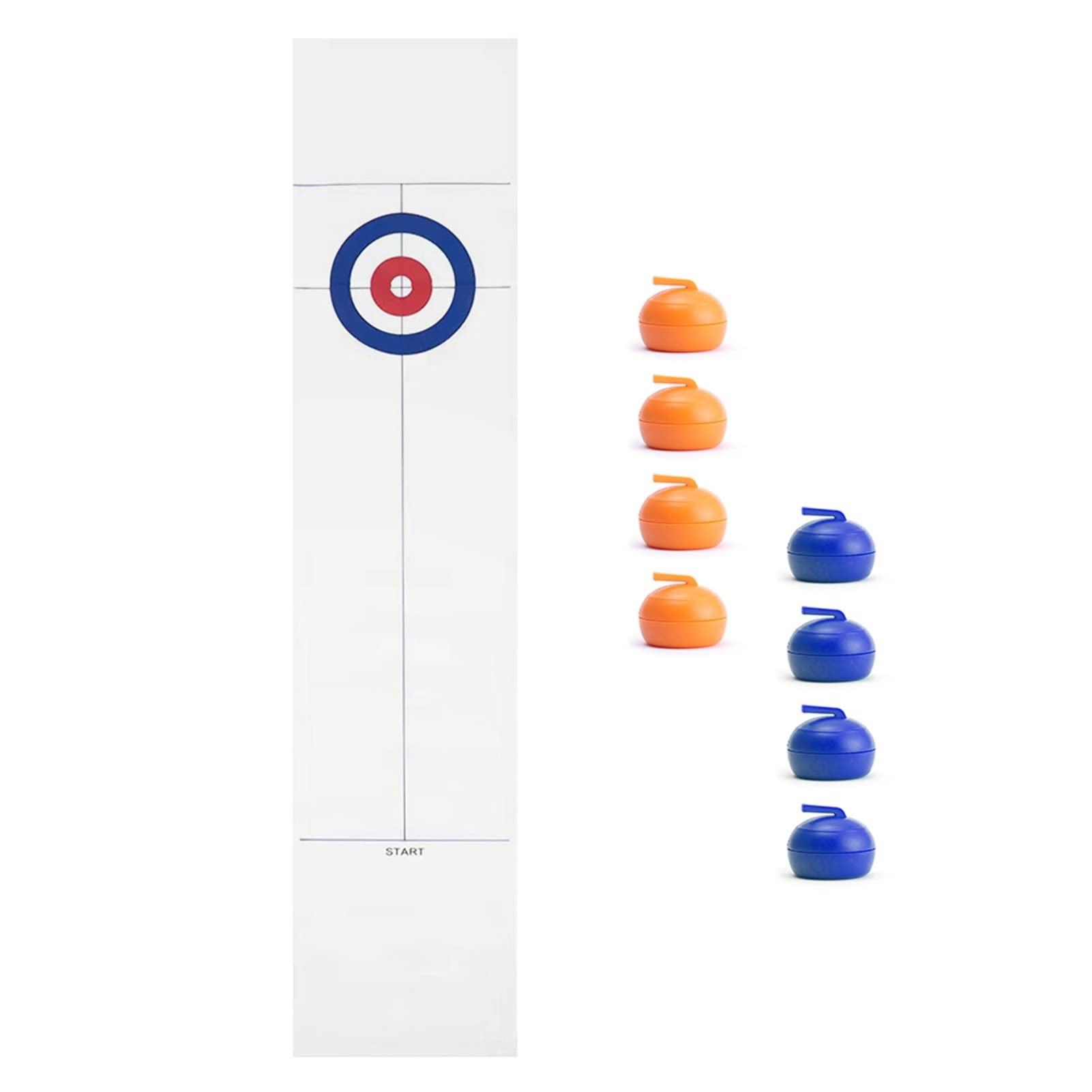 Premium Tabletop Curling Game Set with 8 Pucks - Fun Indoor Ice Curling Board Game for Kids, Adults & Family - Perfect Gift for Parties, Game Nights & Winter Themed Events