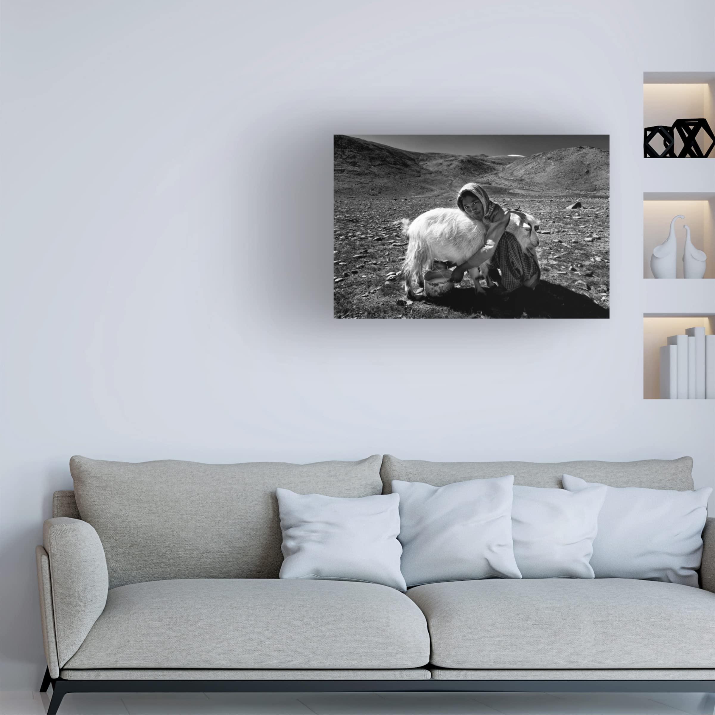 Trademark Fine Art 'Embrase' Canvas Wall Art by Joxe Inazio Kuesta - Modern Abstract Painting for Living Room, Bedroom & Office Decor