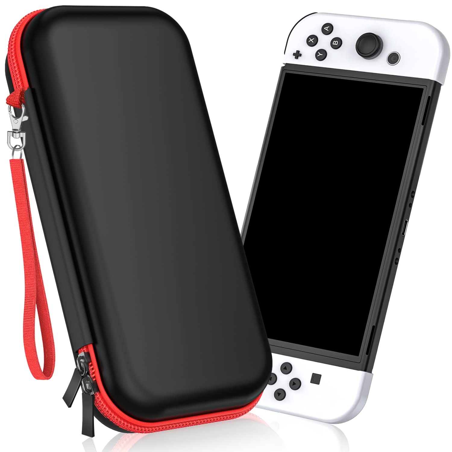 Premium Hard Shell Carrying Case for Nintendo Switch & OLED - Protective Travel Case with Storage for Accessories & Games (Black) | Perfect for Gaming On-The-Go & Travel Protection