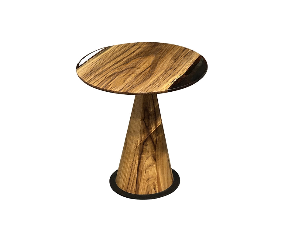 Handcrafted Walnut & Epoxy Resin Mushroom Side Table - Modern End Table for Living Room, Bedroom, or Office Decor - Unique Home Accent Furniture for Small Spaces
