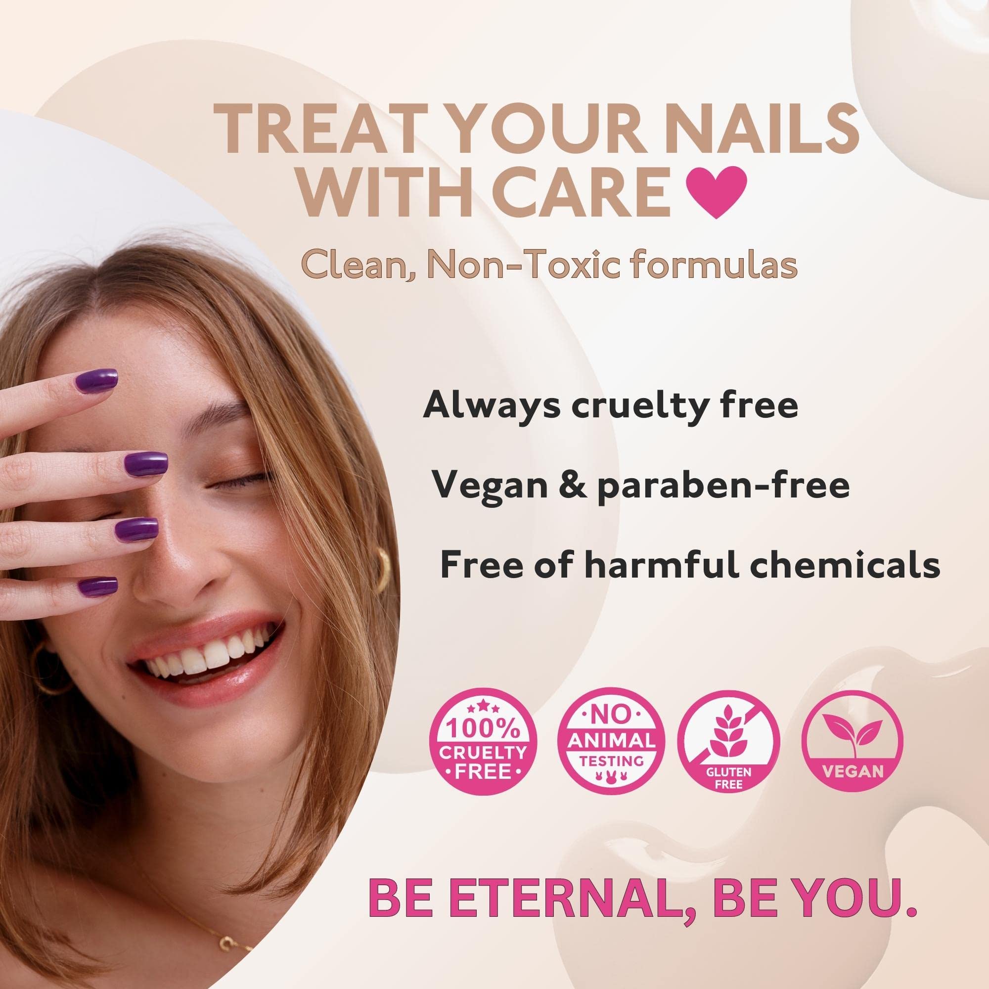 Eternal Clear Base & Top Coat Nail Polish Set - Fast Drying for Salon & Home Manicures