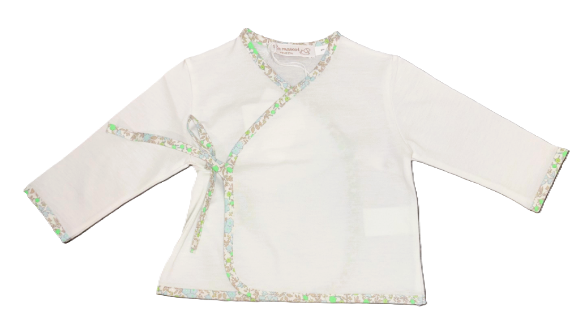 LA MASCOT Baby Wrap Top - Soft Cotton Newborn Bodysuit for 0-6 Months (1M 6M) - Perfect for Playtime, Outings & Photo Shoots