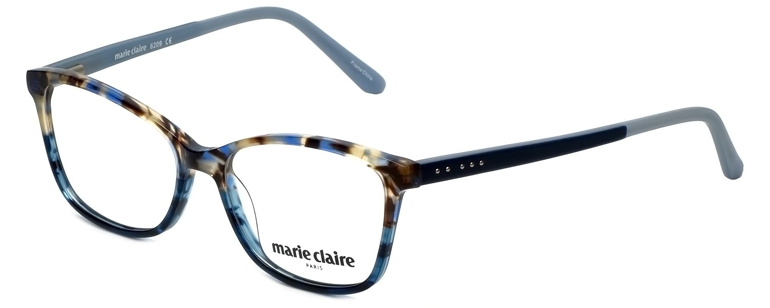 Premium Designer Reading Glasses MC6209 - Blue Amber Frame 52mm +1.75 Strength for Women & Men - Perfect for Reading, Office Work & Computer Use