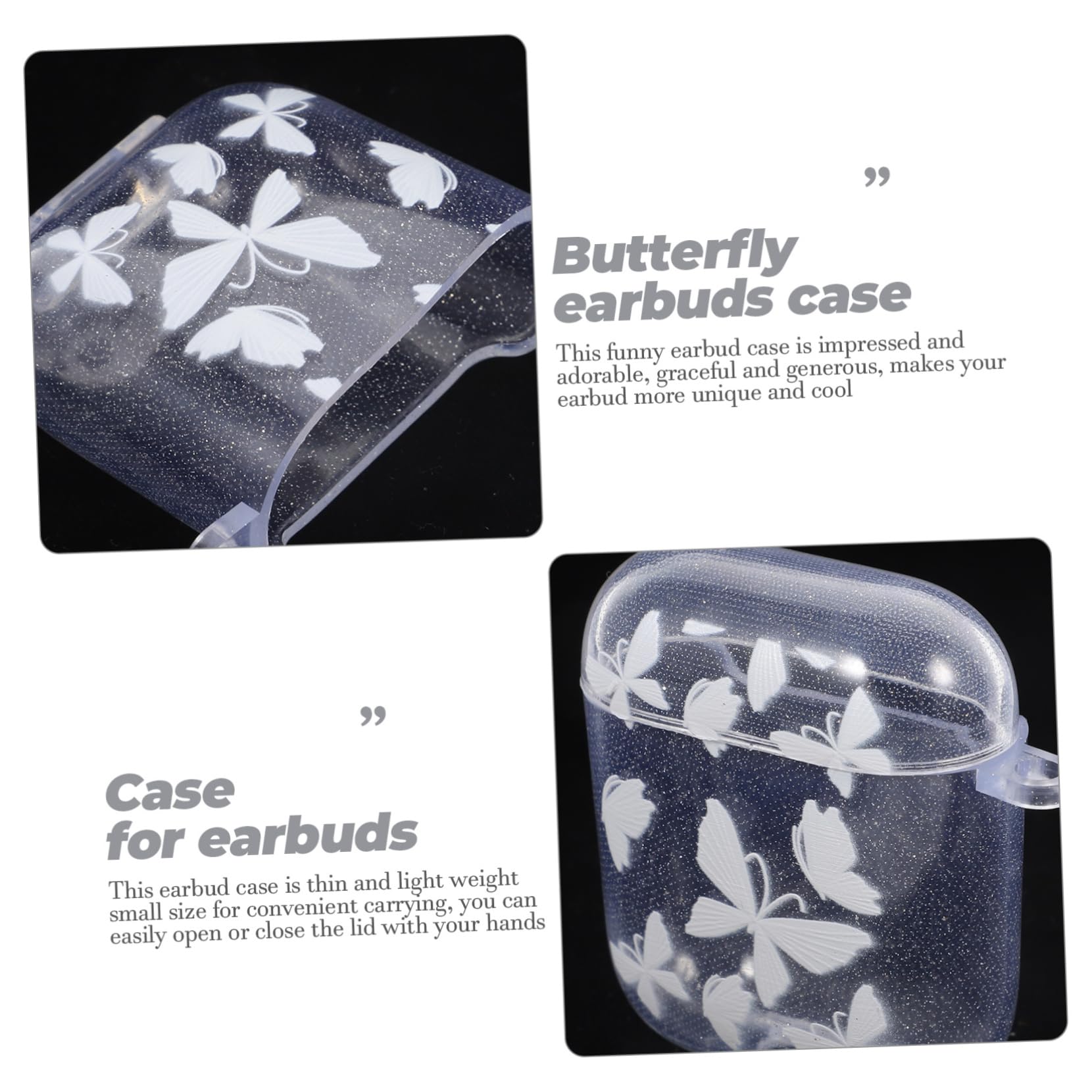 DOITOOL 3-Pack Beaded Earbud Case Cover with Chain - Portable Pouch Holder for AirPods & Wireless Earbuds - Perfect for Travel, Gym & Daily Use