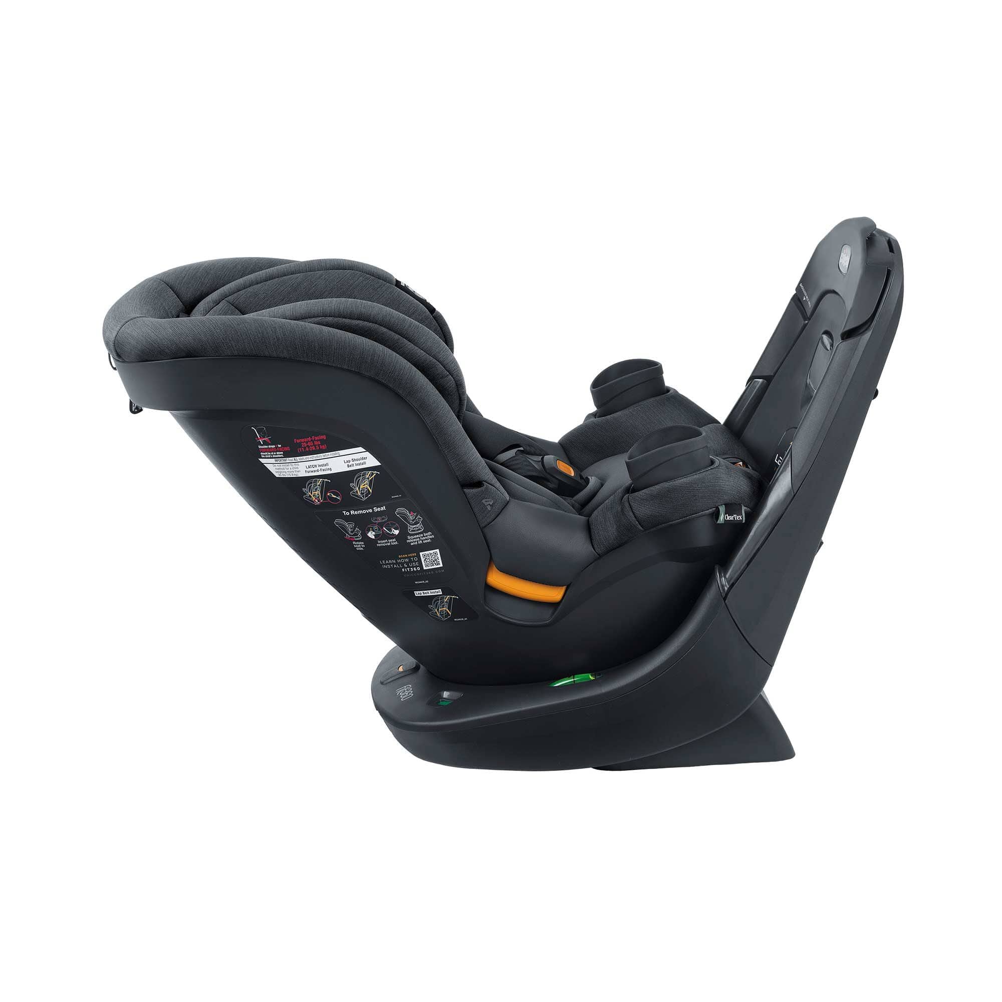 Chicco Fit360 ClearTex Rotating Convertible Car Seat for Toddlers - Safe & Easy 360° Swivel Installation - Perfect for Travel & Daily Commutes