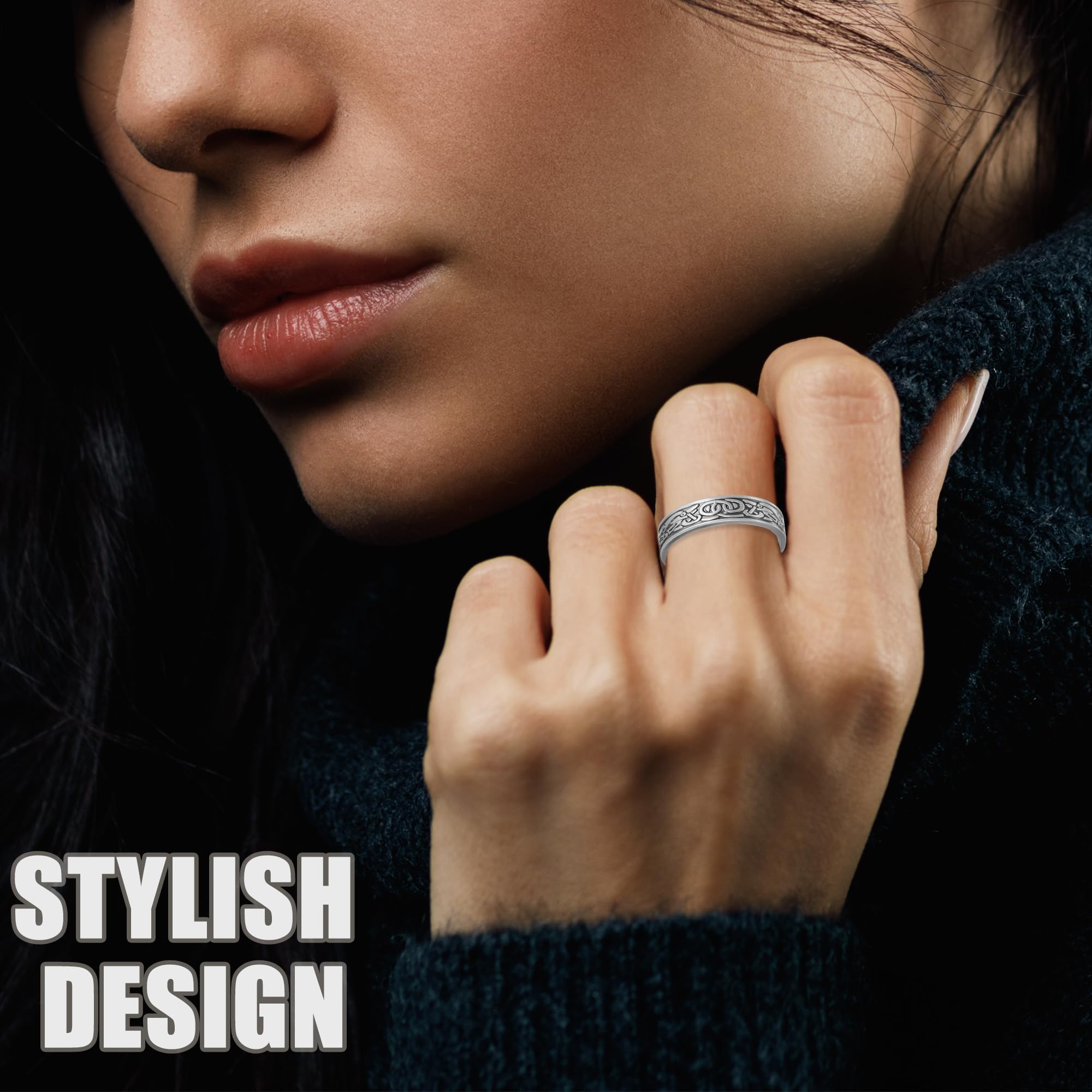 Pure Copper Magnetic Ring for Women - Hypoallergenic Jewelry with Healing Magnets - Elegant & Stylish for Daily Wear, Meditation, and Pain Relief