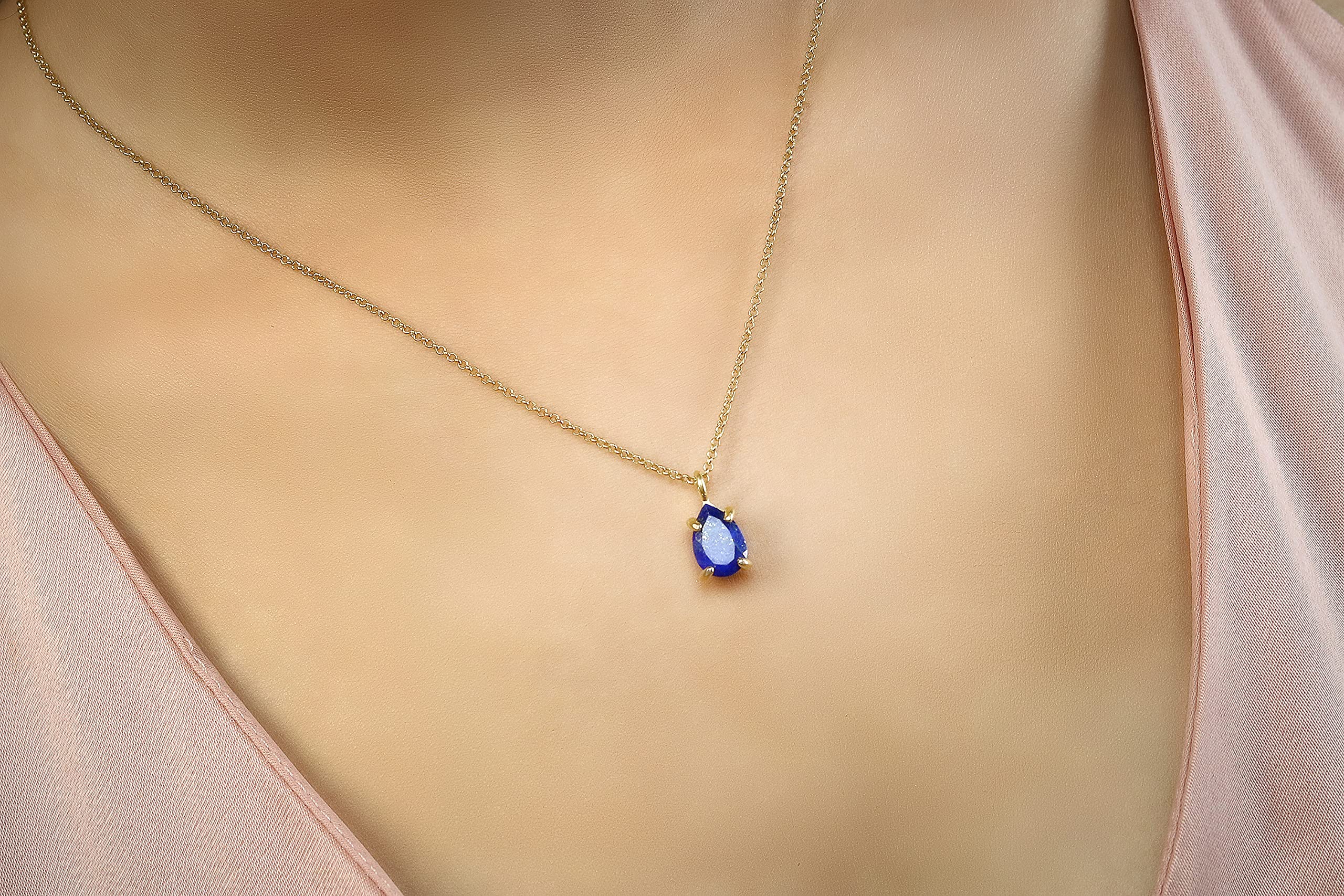 Lapis Lazuli Necklace - September Birthstone Jewelry for Women, Gift & Everyday Wear