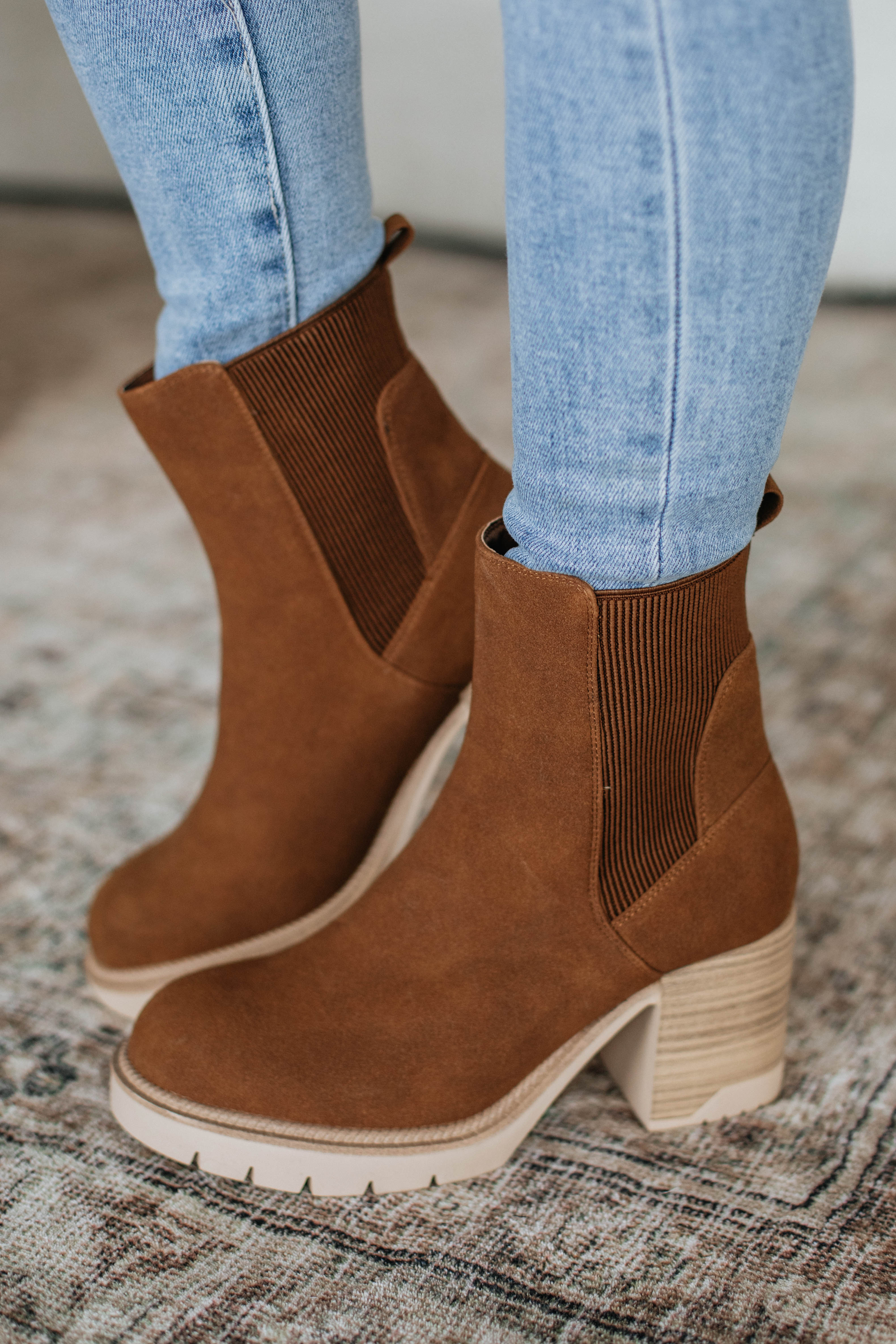 Anywhere With You Boots in Cognac - Stylish & Comfortable Ankle Boots for Women | Perfect for Fall, Winter & Everyday Wear