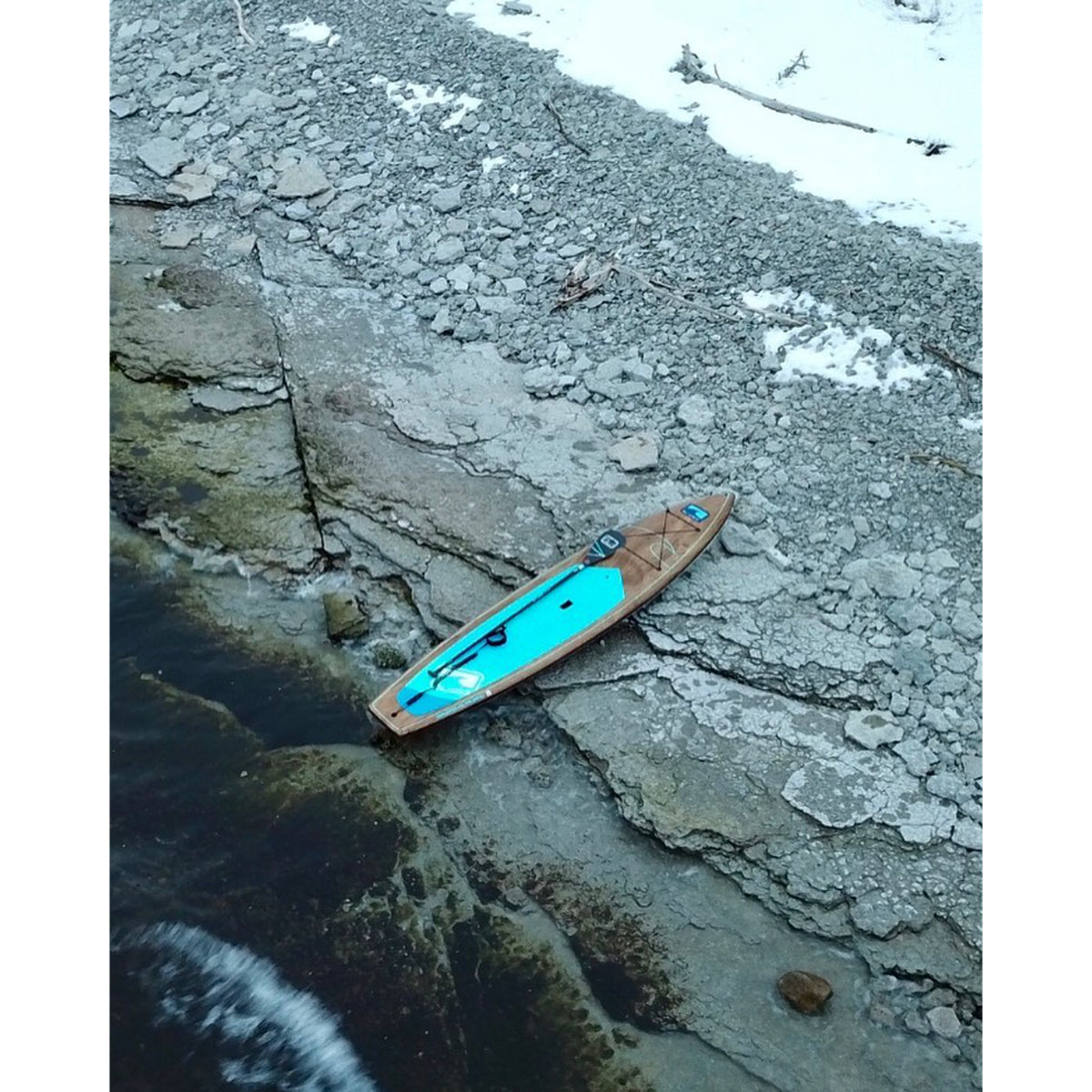 Blu Wave The Armada 11.6 Touring Kayak - Wood Grain Design - Lightweight & Stable for Fishing, Camping & Water Sports