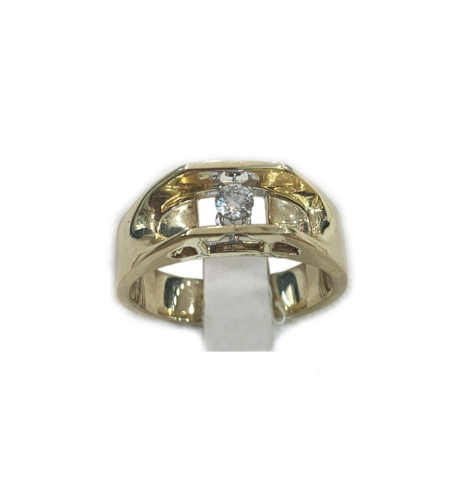 14K Yellow Gold Men's Diamond Ring for Wedding, Engagement & Special Occasions | Durable & Elegant Jewelry Gift for Him