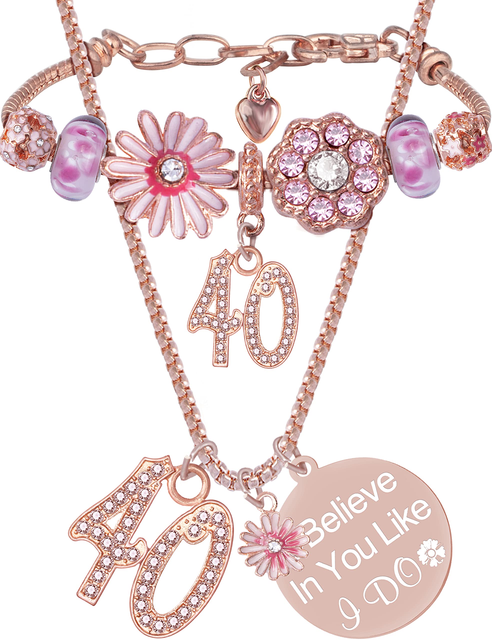 40th Birthday Gifts for Women - Elegant 40th Birthday Necklace Jewelry - Perfect 40 Year Birthday Gift Idea & Party Decorations - Great for Milestone Celebrations, Anniversaries & Special Occasions