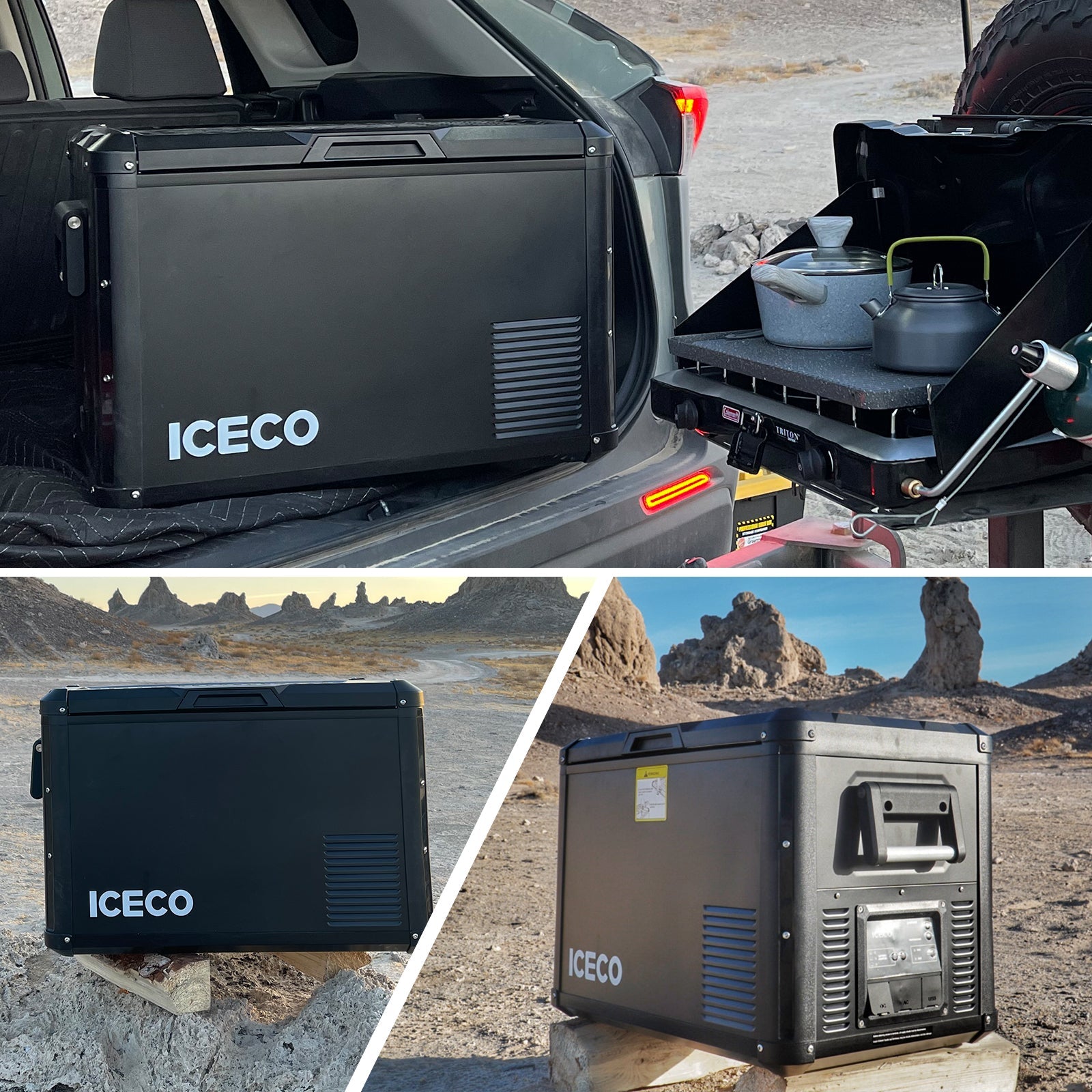 ICECO VL60ProS 63.4QT Portable Electric Cooler Fridge with Cover - Perfect for Camping, Road Trips, Outdoor Adventures & Home Use