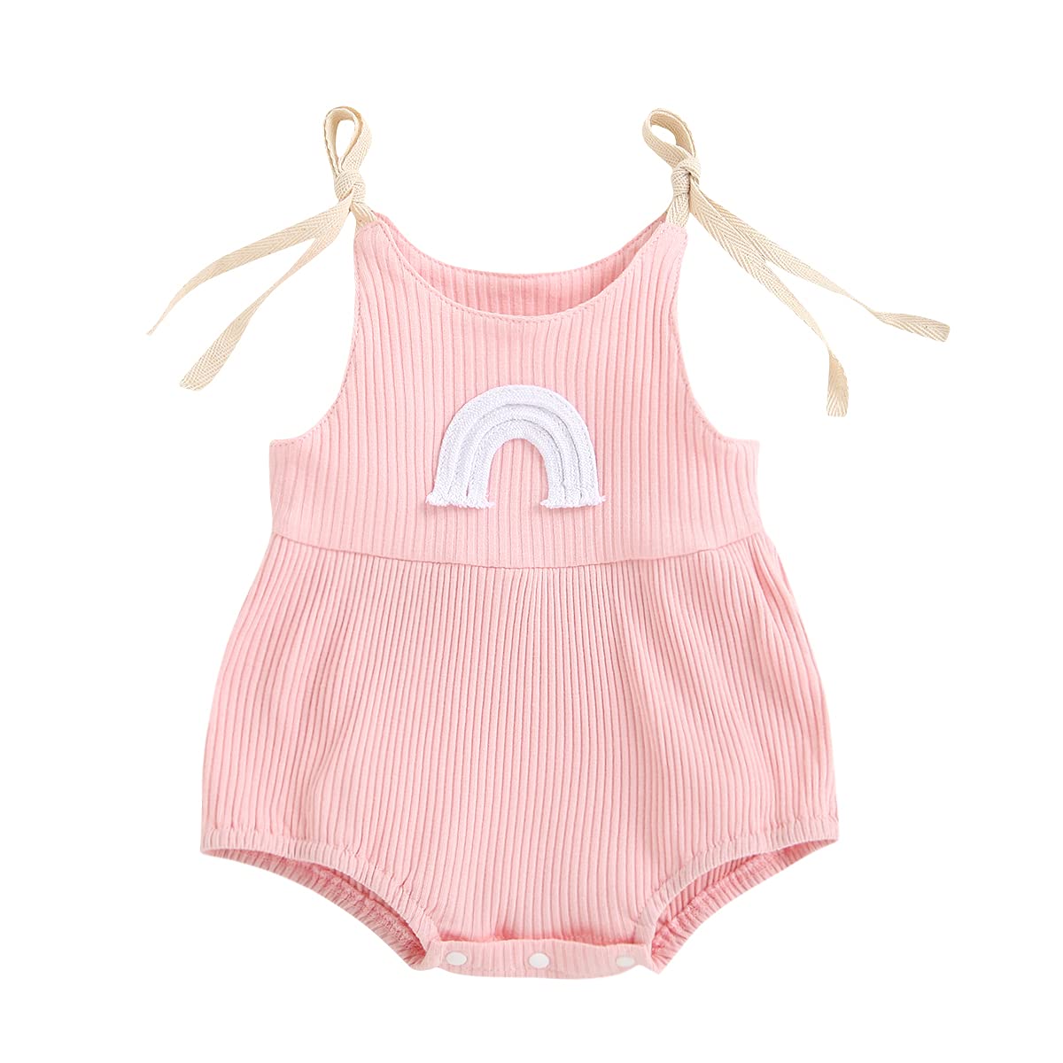 Floral Baby Girl Romper - Spaghetti Strap One-Piece Jumpsuit with Shorts | Newborn & Toddler Summer Outfit for Playdates, Beach & Outdoor Activities