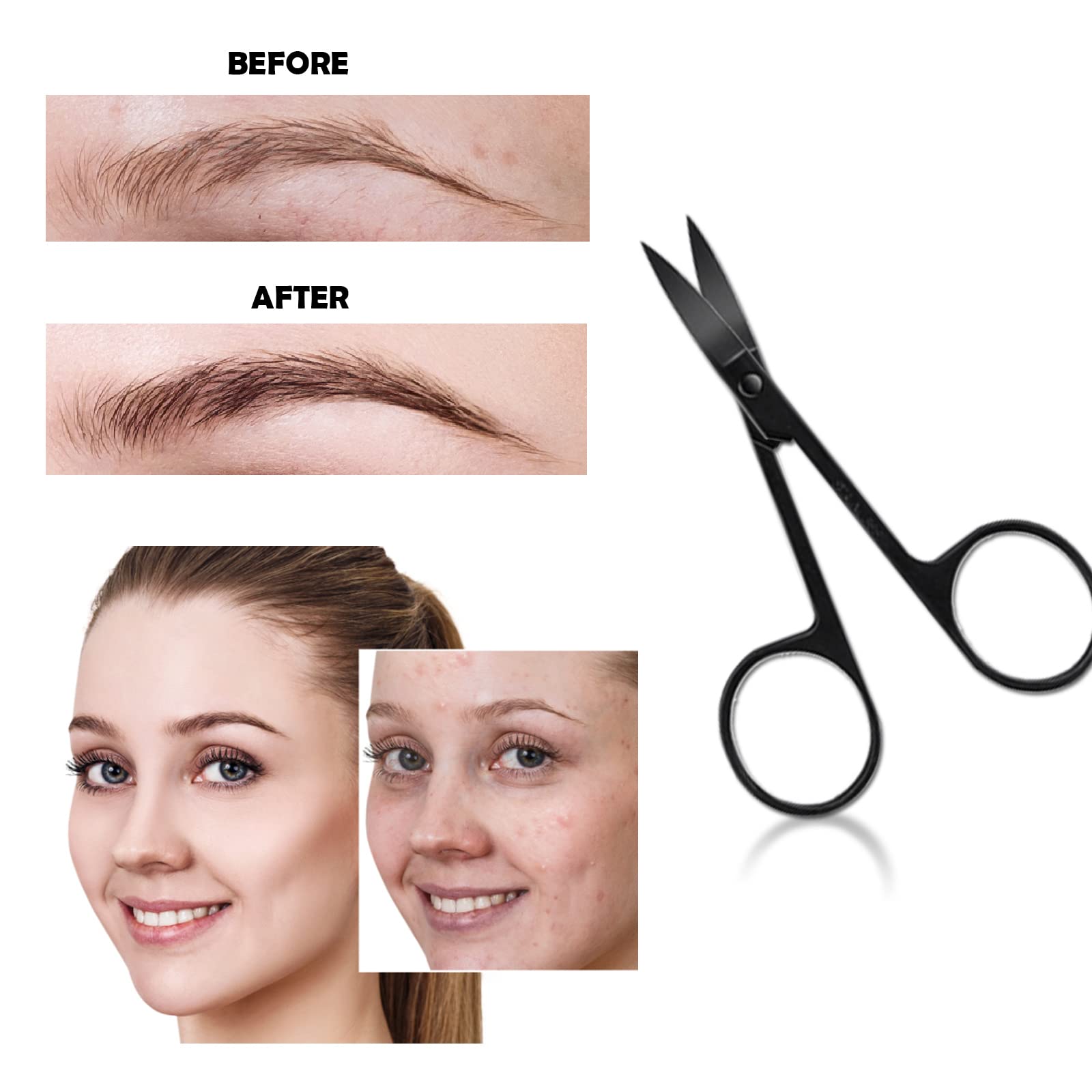 Professional Eyebrow Razor Kit - 9 in 1 Eyebrow Grooming Set for Women & Men with 3 Trimmers, Tweezer, Scissors & Blades | Perfect for Eyebrow Shaping, Facial Hair Removal & At-Home Grooming | Includes Storage Bag