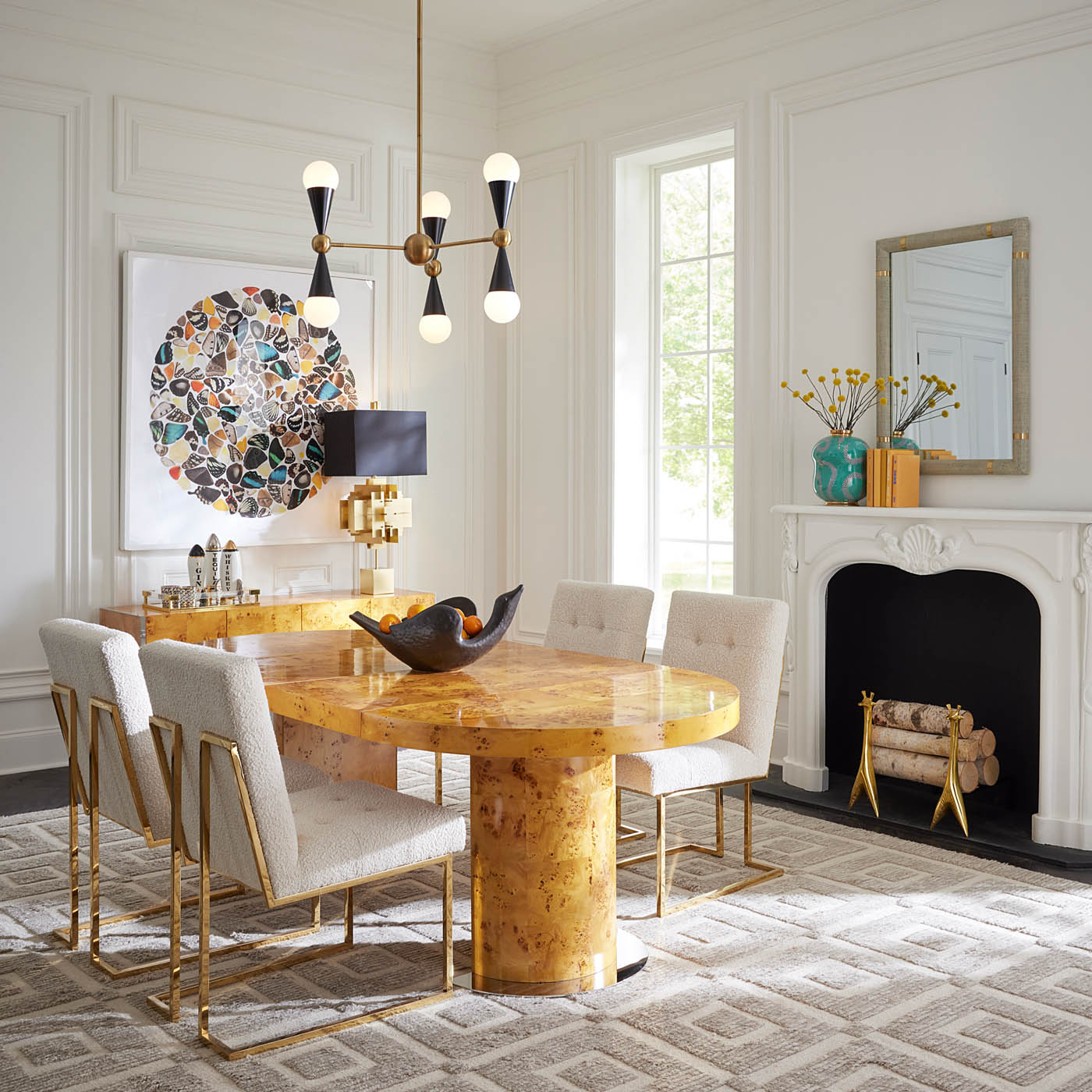 St. Germain Hand Knotted Wool Rug - Luxury Bohemian Area Rug for Living Room, Bedroom & Dining Room Decor