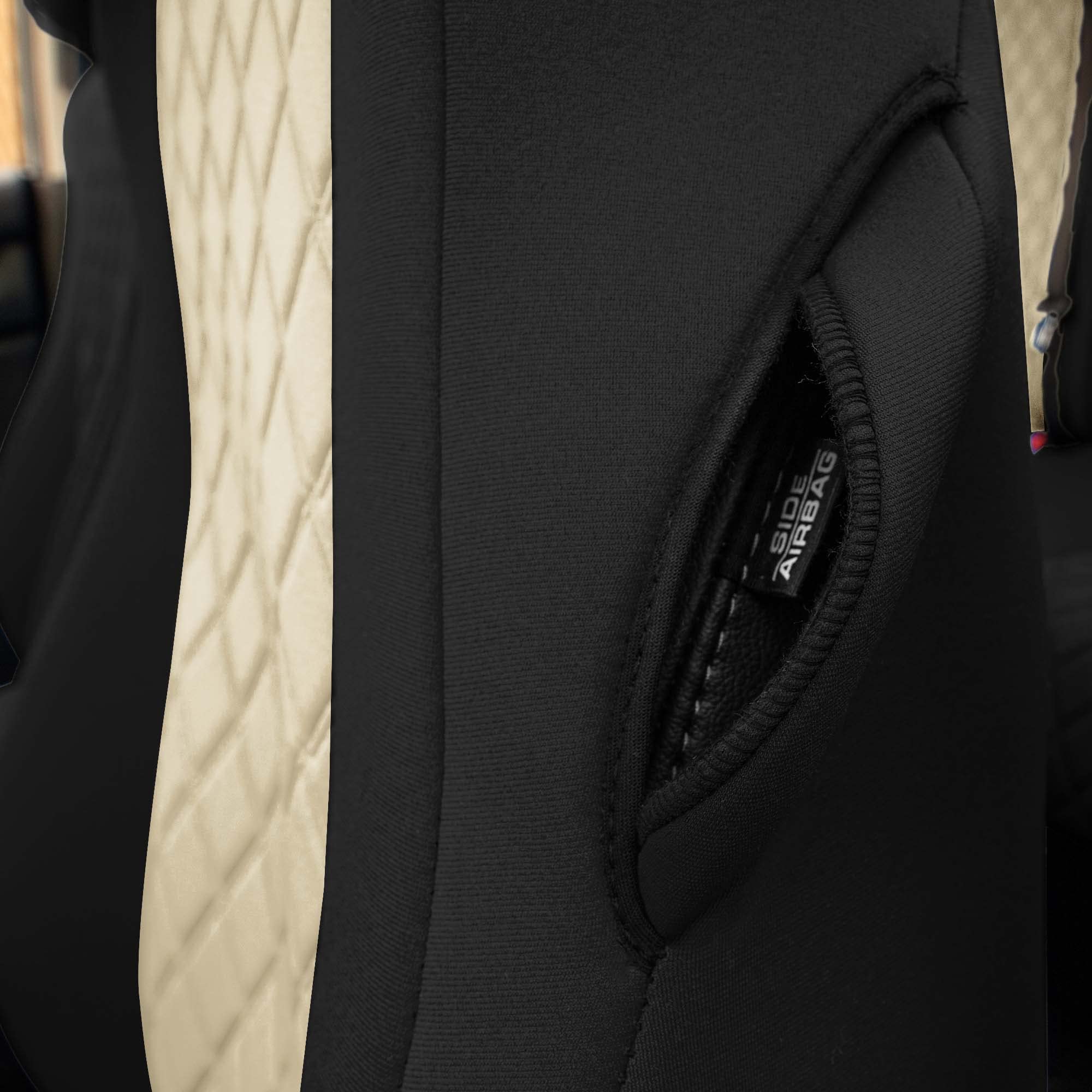 FH Group Custom Fit Seat Covers for 2018-2022 Honda Accord Touring | Sport | Sport SE | EX | EX-L - Waterproof Neoprene Front Seat Covers Set in Beige | Perfect for Daily Commute, Road Trips & Protecting Your Car Seats from Spills and Wear