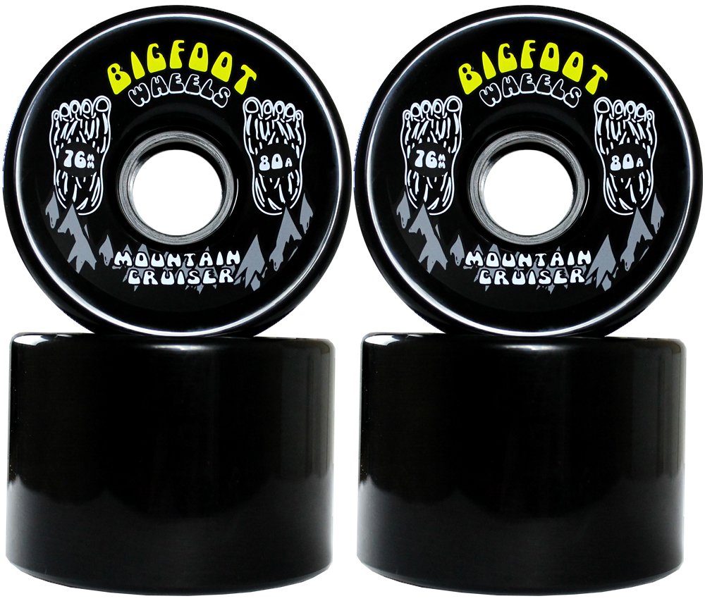 Bigfoot 76mm 80A SHR Longboard Wheels - Premium Mountain Cruiser Wheels for Smooth Downhill Riding & Urban Commuting
