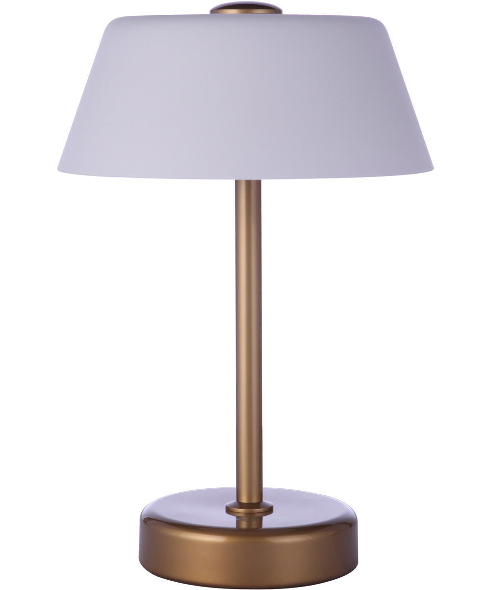 1 Light Table Lamp in Satin Brass Finish - Modern Bedside & Desk Lighting for Home Office, Living Room, and Dorm Decor