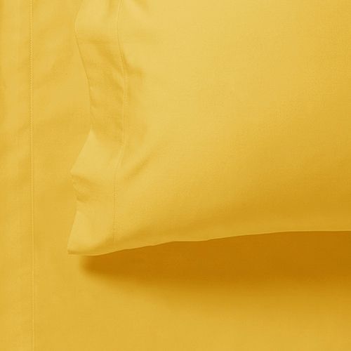 1000 Thread Count Ultra Soft Queen Size Bed Sheet Set - Yellow, Flat & Fitted Sheets for Luxurious Comfort | Perfect for Master Bedroom, Guest Room & Hotel Use