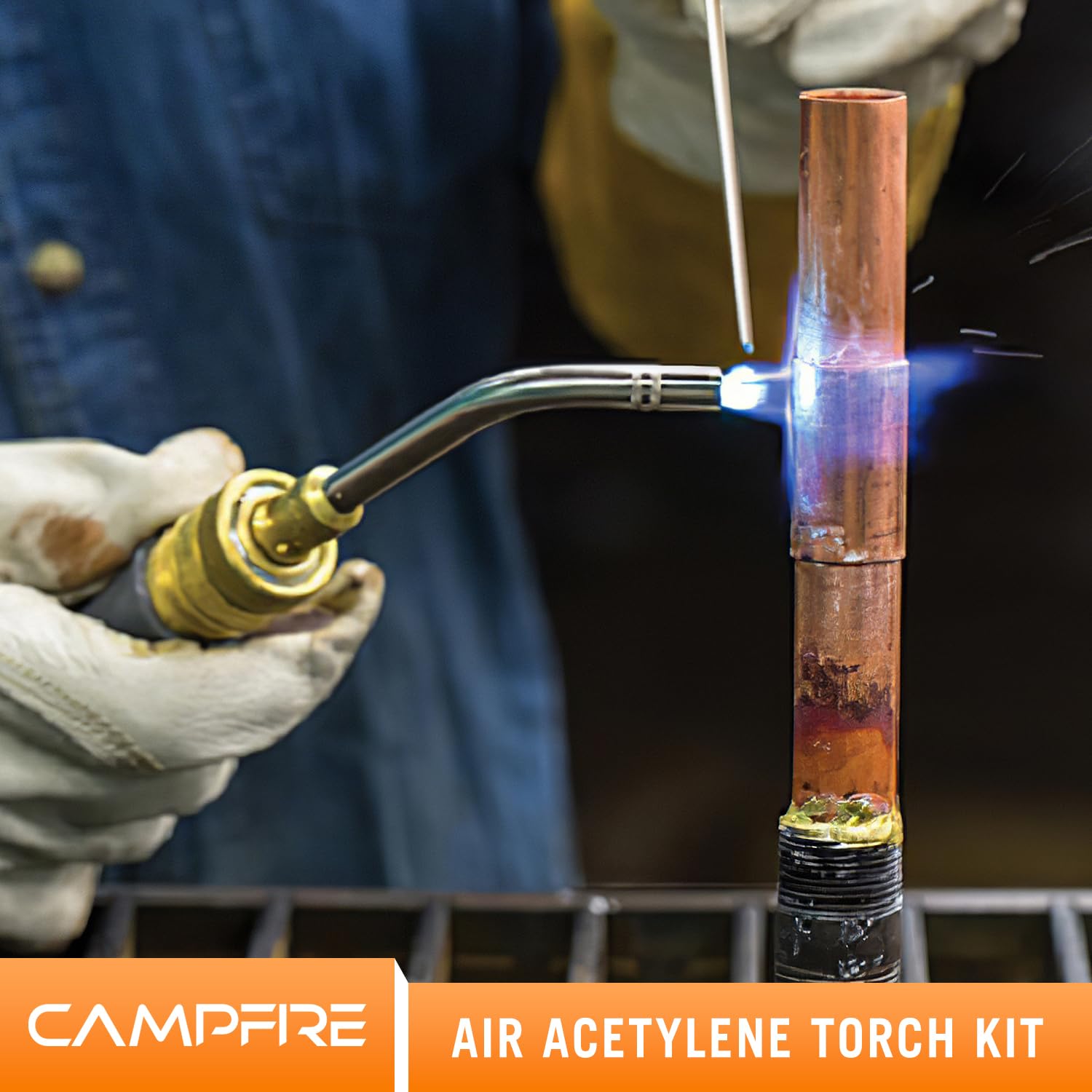 Professional Acetylene Torch Kit with Tool Bag - Turbotorch Fuel Gas Welding Kit for Metal Cutting, Brazing & Soldering | Campfire Series | Perfect for HVAC, Plumbing & DIY Metal Projects