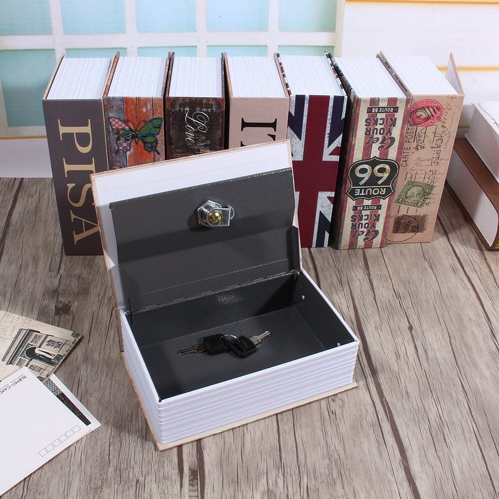 Secret Book Safe Storage Box - Hidden Dictionary Safe with 2 Keys for Money, Cash & Jewelry | Discreet Home Security & Travel Use