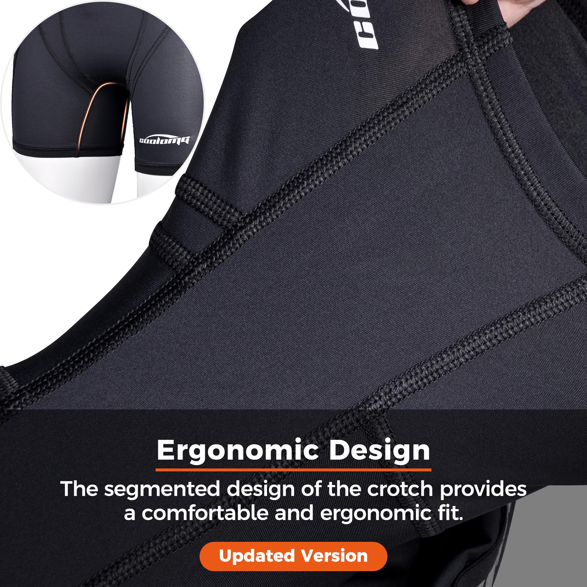 COOLOMG Men's Compression Shorts with Built-in Athletic Cup - Breathable & Supportive for Baseball, Football, Lacrosse | Perfect for Sports Training & Workouts