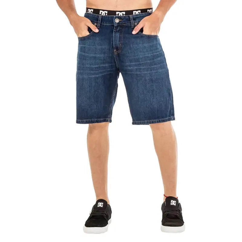 Bermuda DC Worker Straight Rinse Azul Jeans - Classic Blue Denim Pants for Men | Perfect for Casual Wear, Office & Everyday Outfits