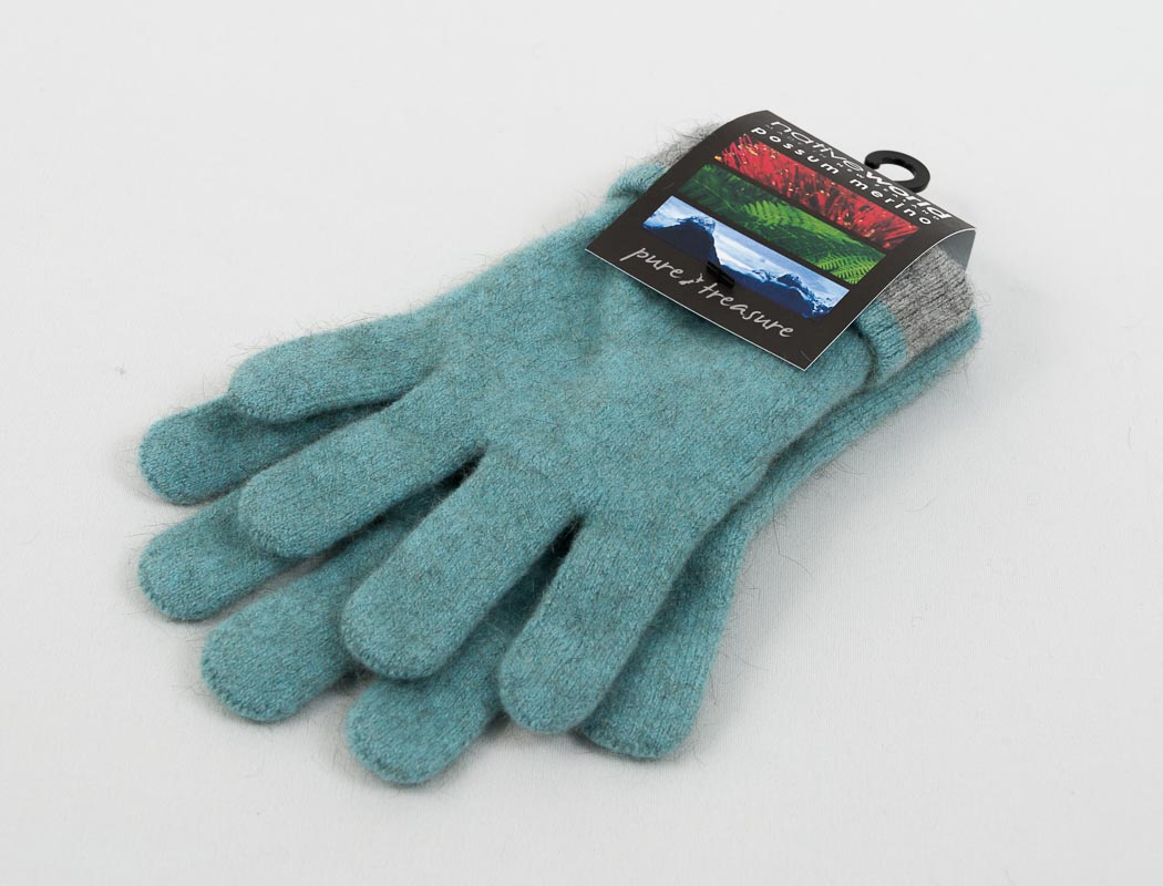 Topaz Women's Two-Tone Gloves - Soft Possum Merino Wool Blend - Warm Winter Accessories for Outdoor Activities & Fashion NX688
